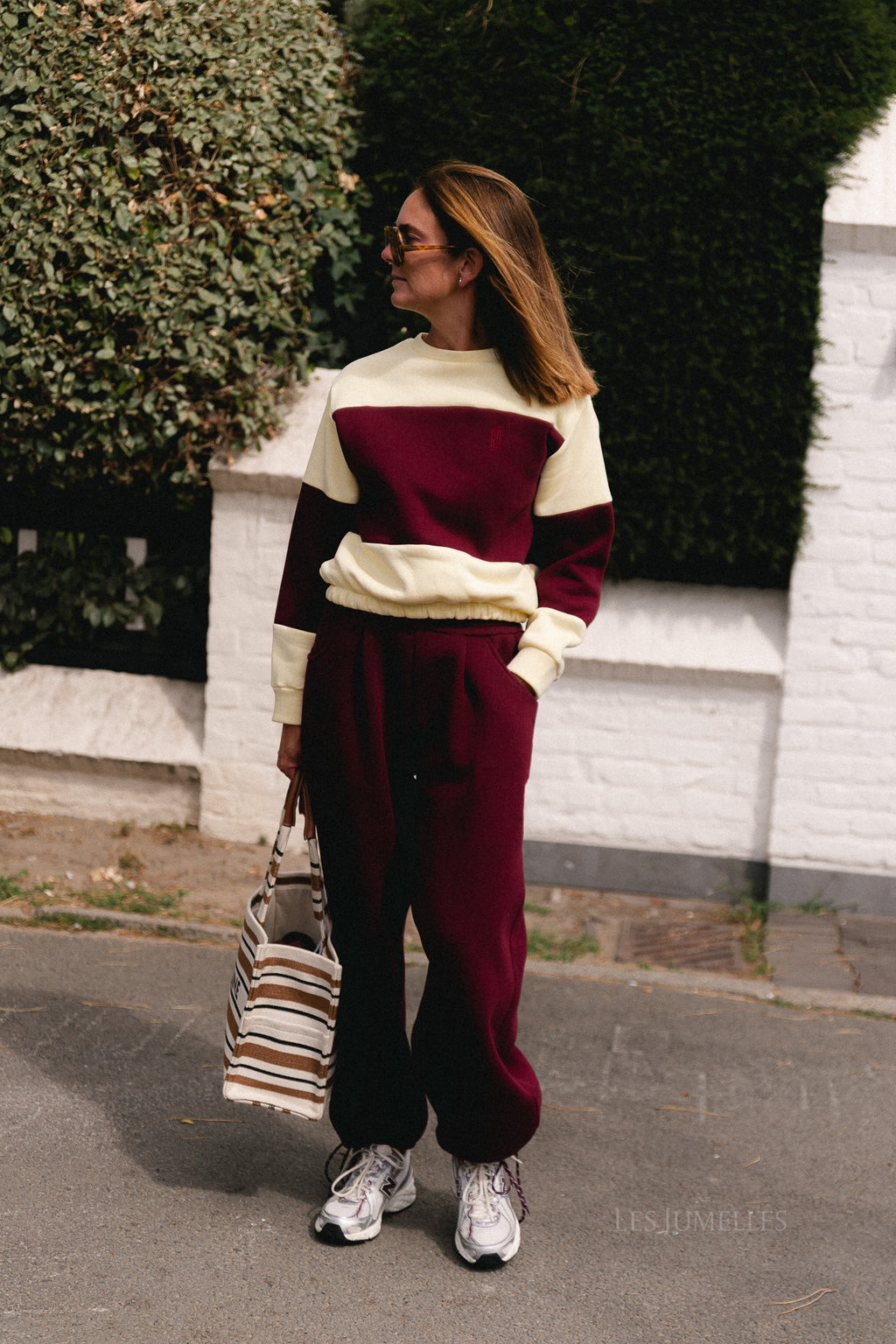Les Jumelles sweatpants burgundy