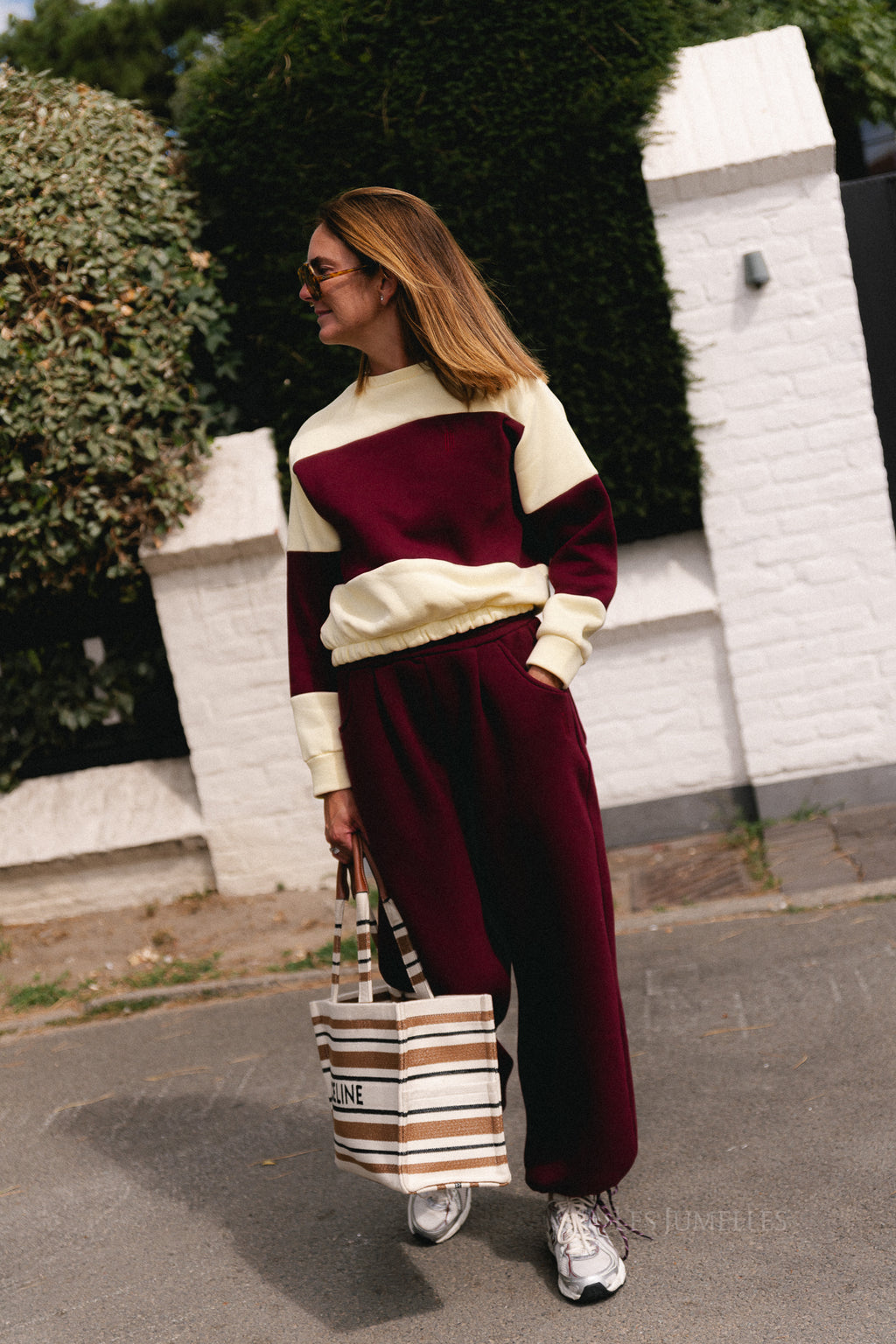 Les Jumelles sweatpants burgundy