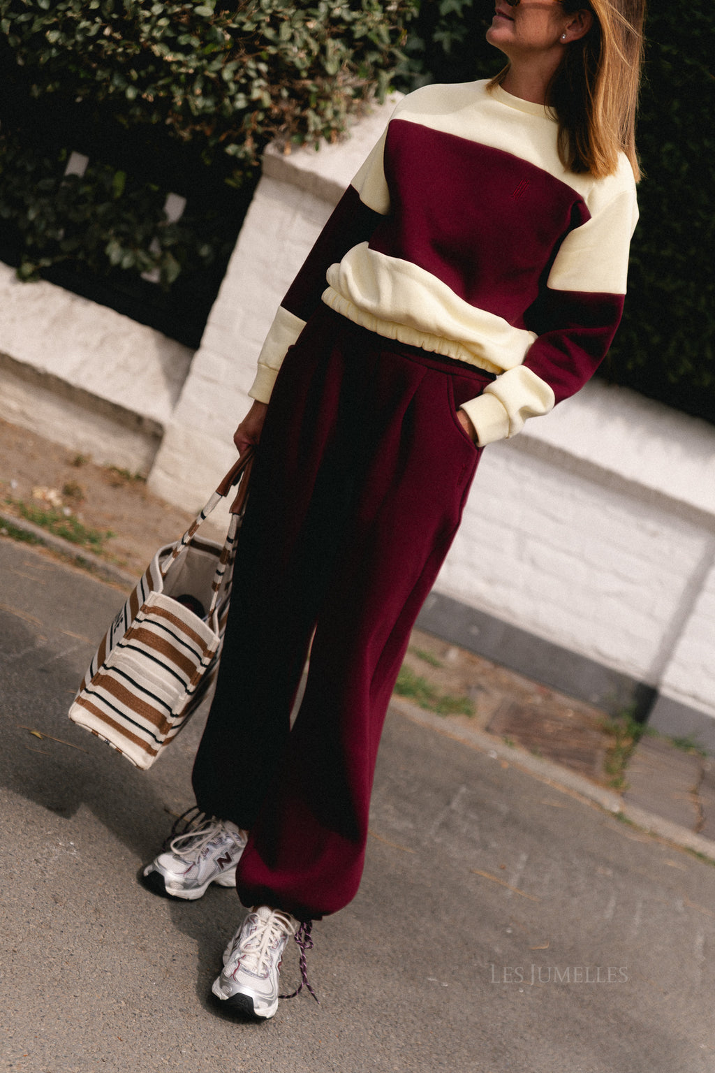 Les Jumelles sweatpants burgundy