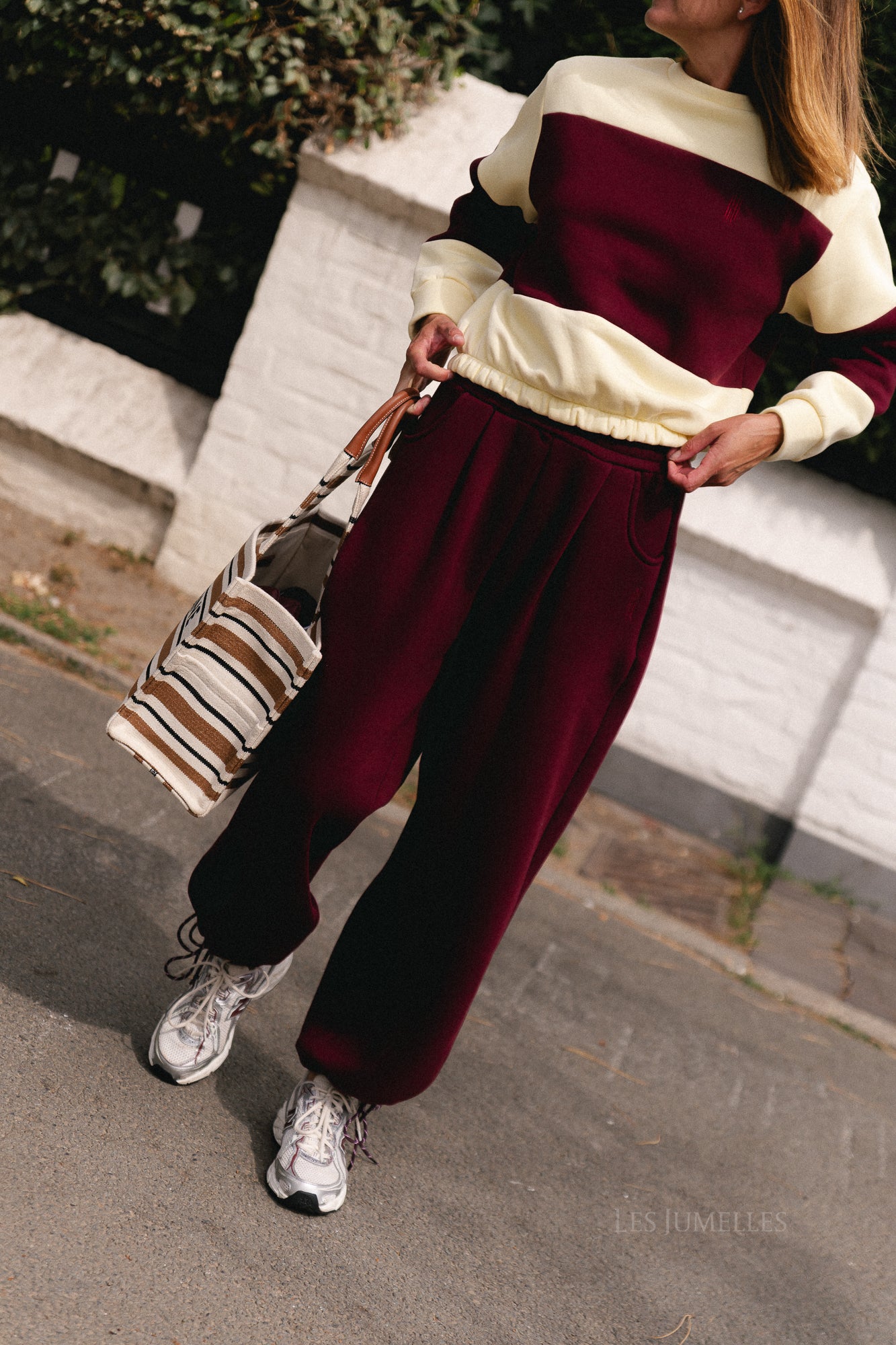 Les Jumelles sweatpants burgundy
