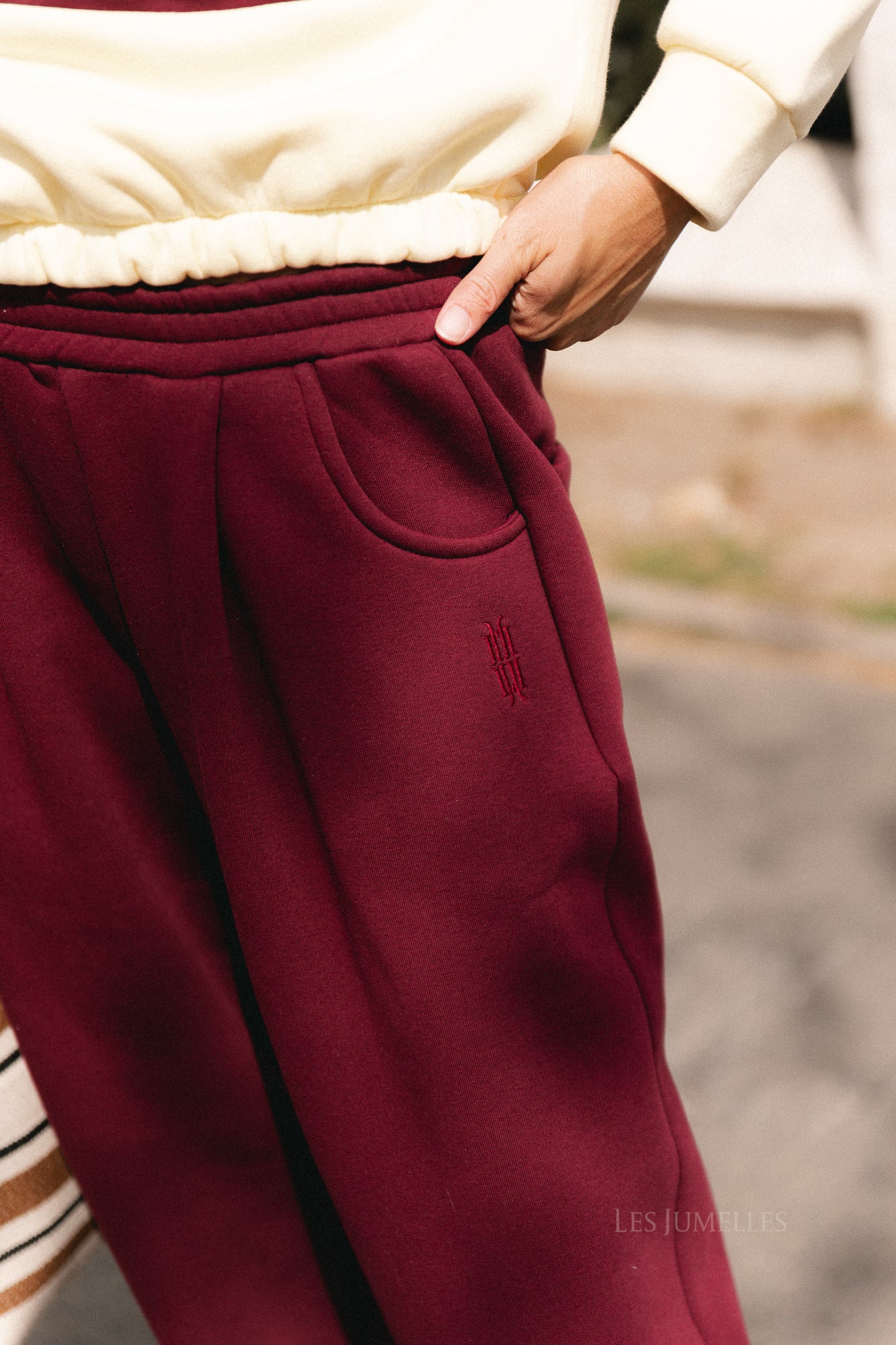 Les Jumelles sweatpants burgundy