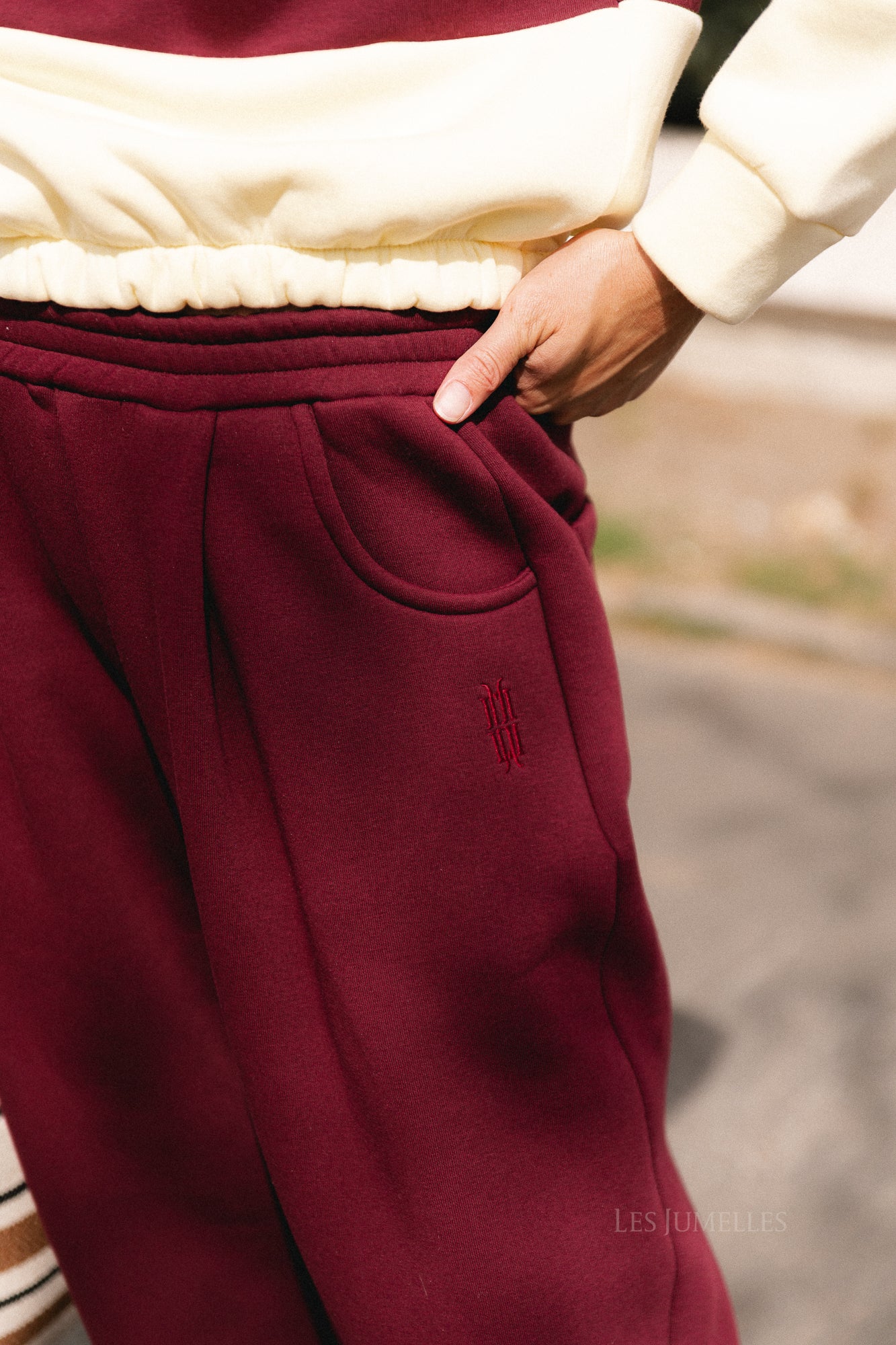 Les Jumelles sweatpants burgundy