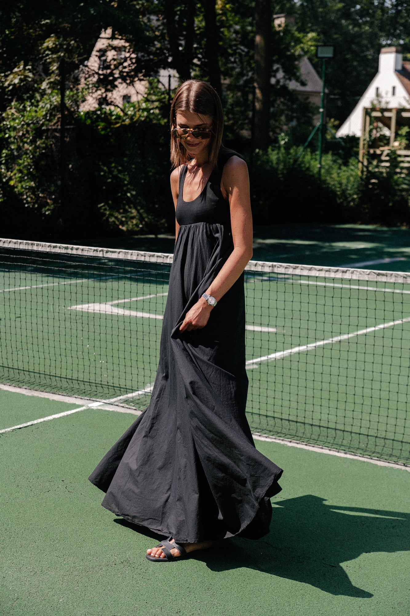 Evita maxi-jurk zwart