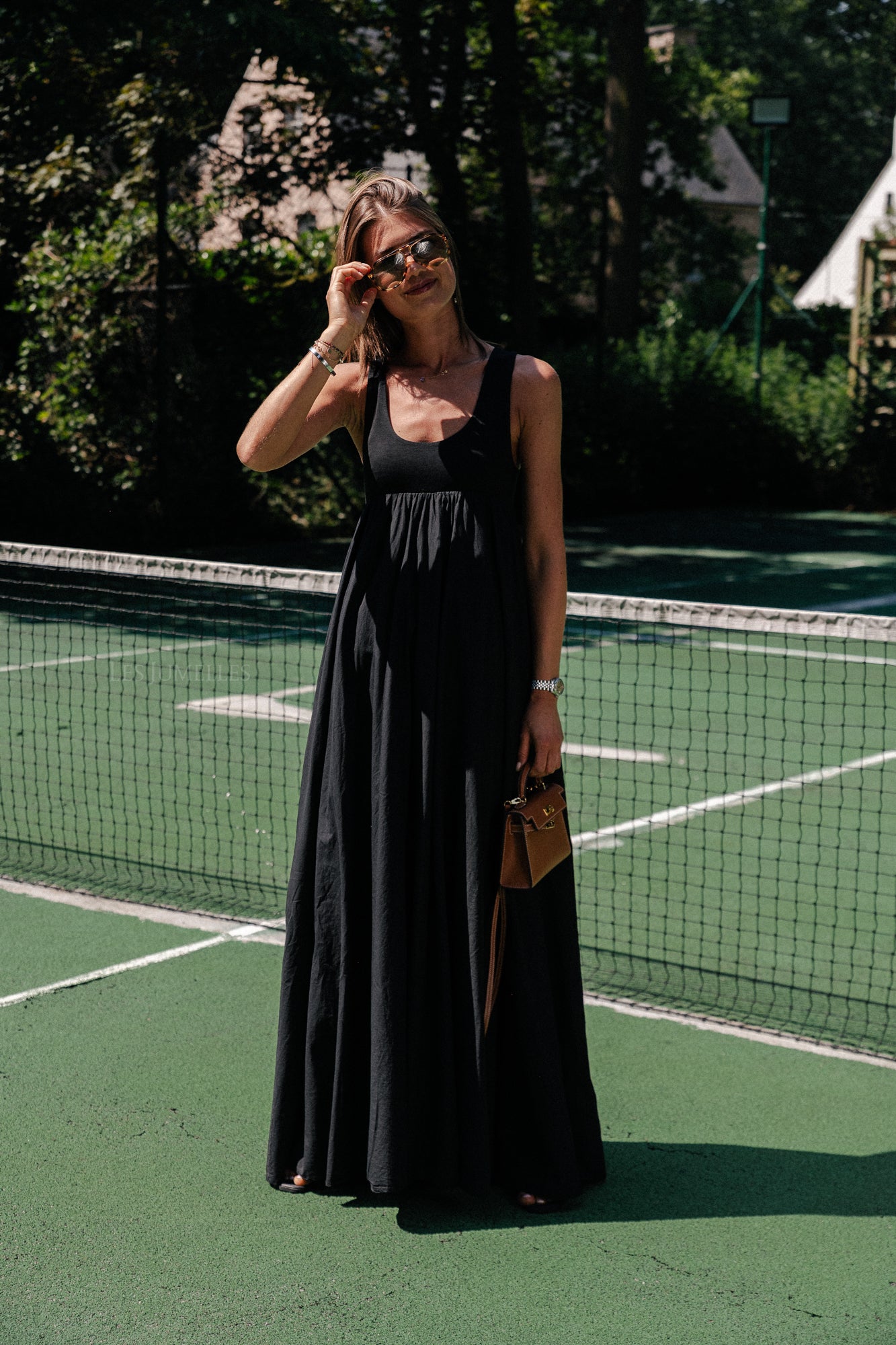 Evita maxi-jurk zwart