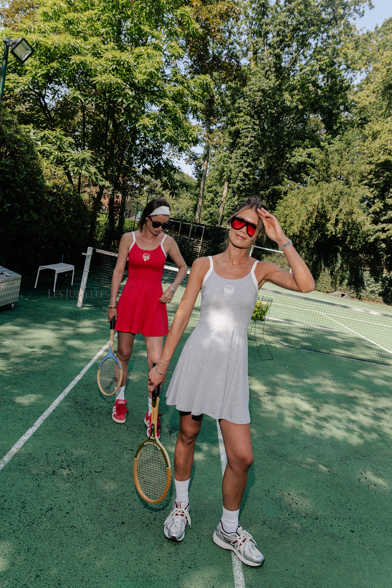 Robe tennis courte Steffi gris
