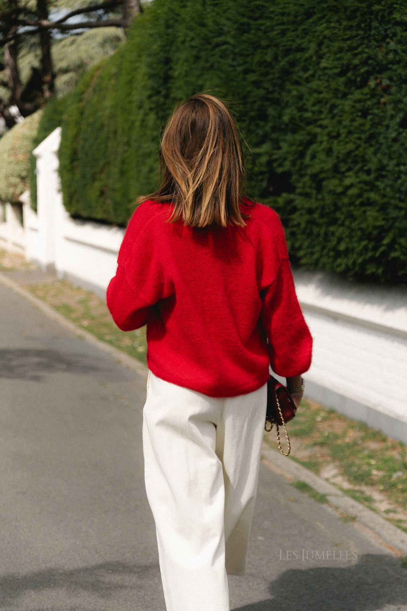 Penelope mohair cardigan poppy red