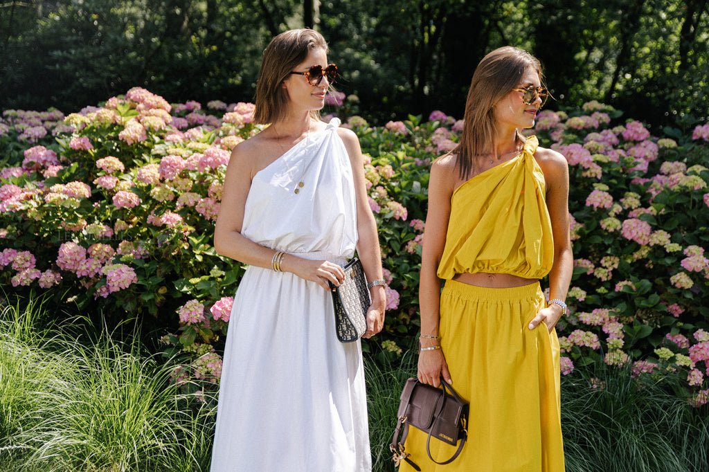Fran one shoulder top oker