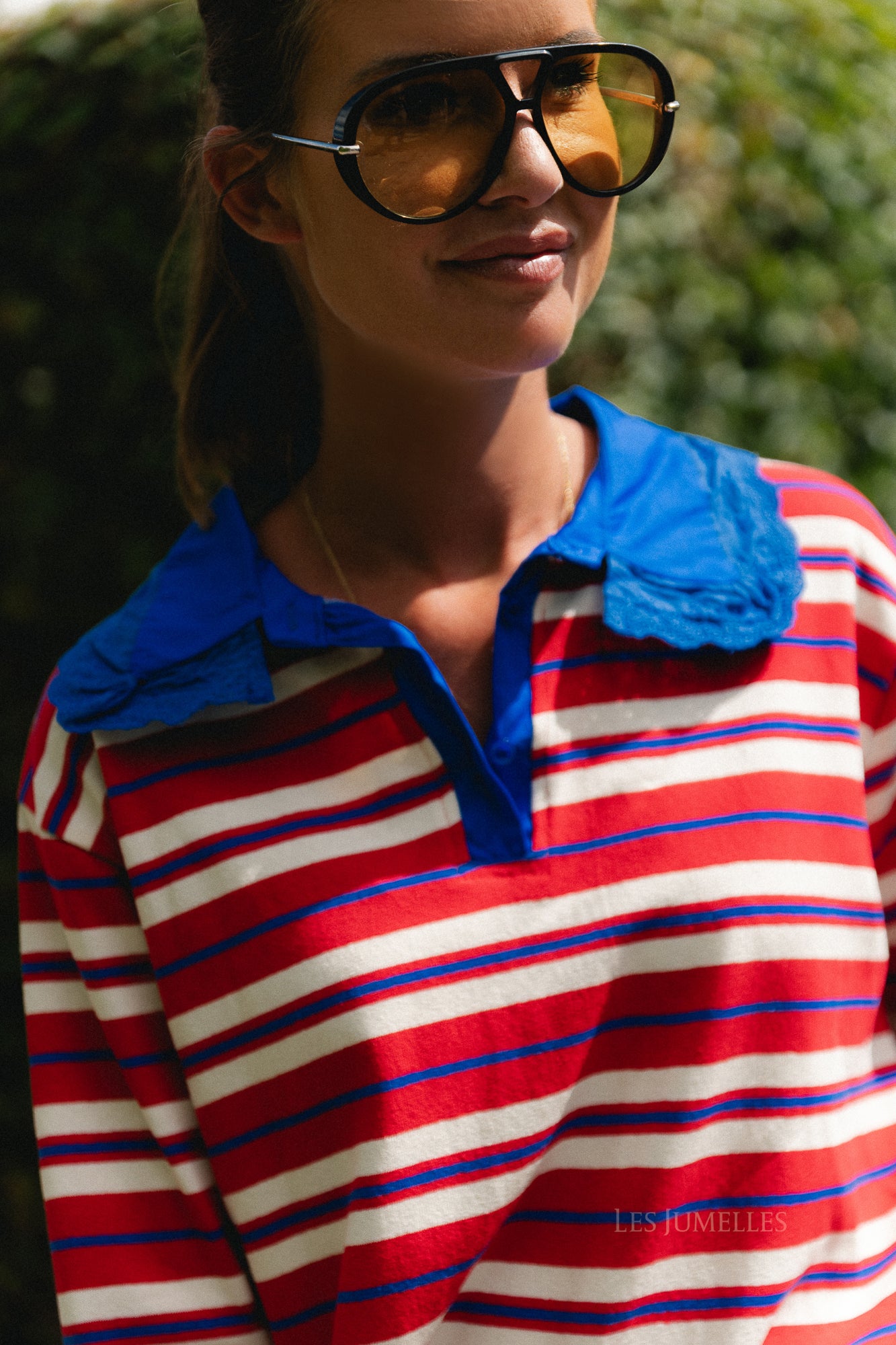 Axelle striped polo sweatshirt multicolor