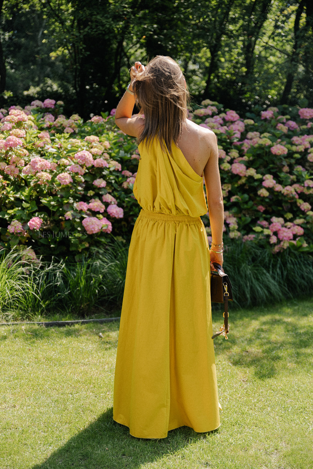 Fran one shoulder top oker