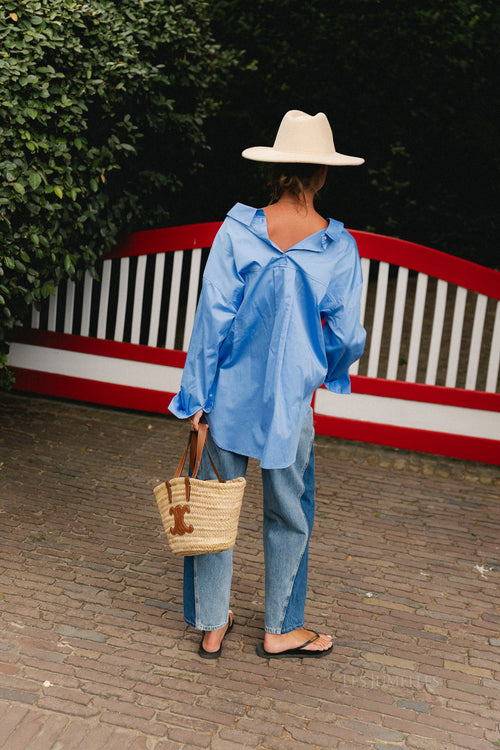 Liv cotton blouse provence blue
