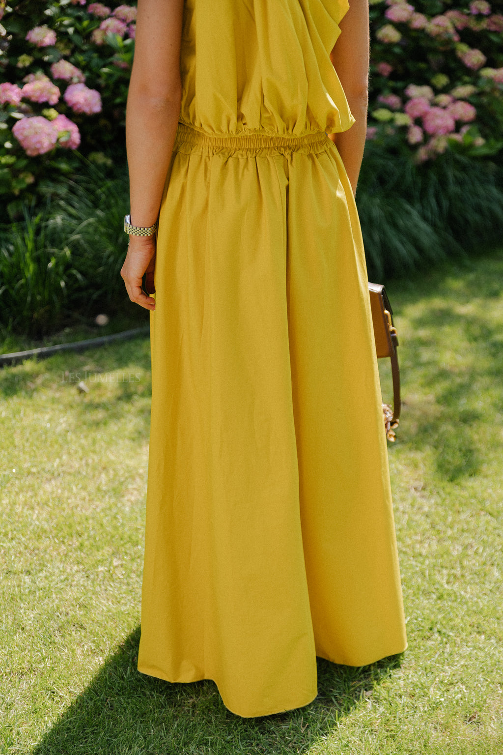 Fran one shoulder top oker