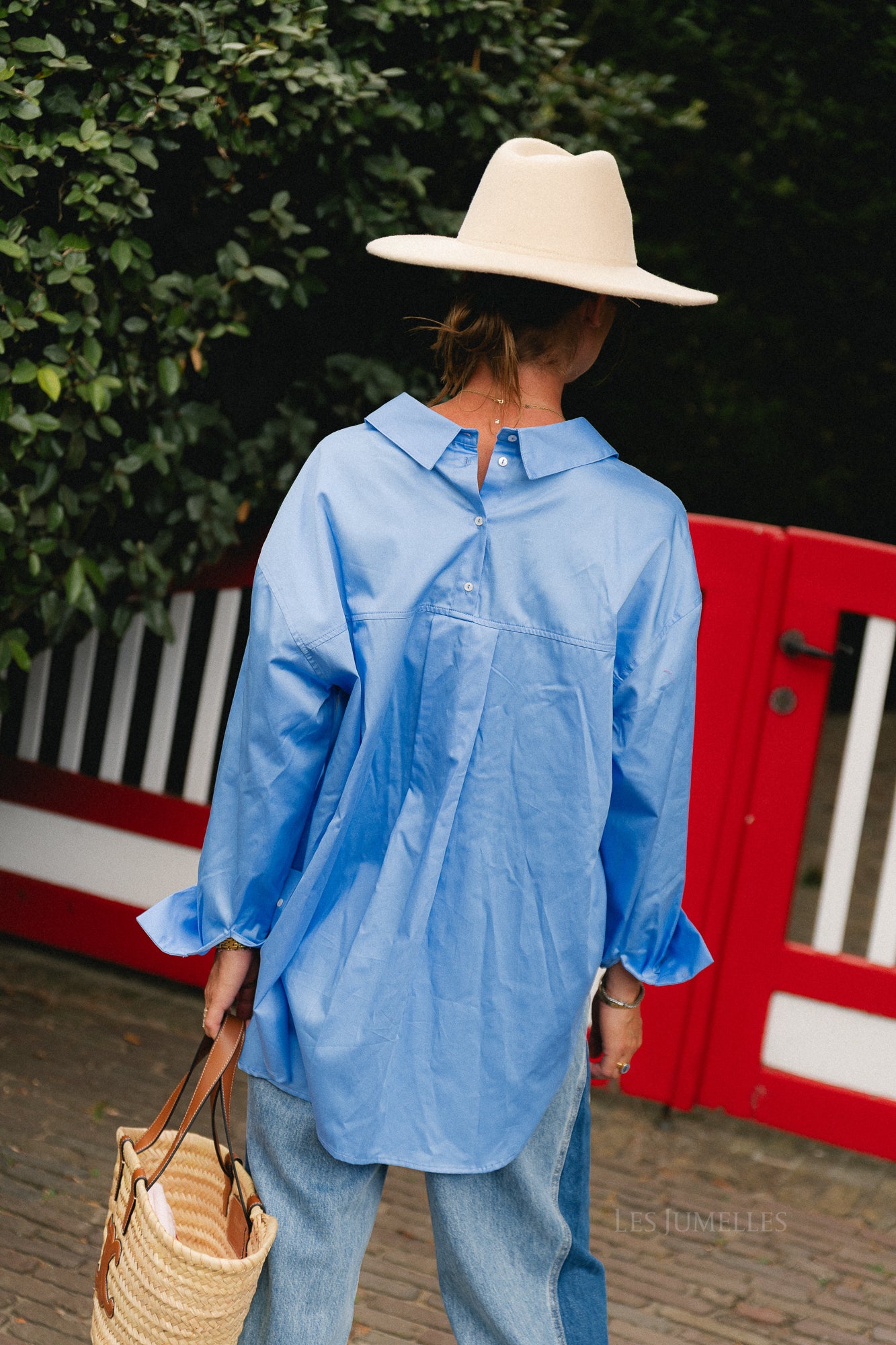 Liv cotton blouse provence blue
