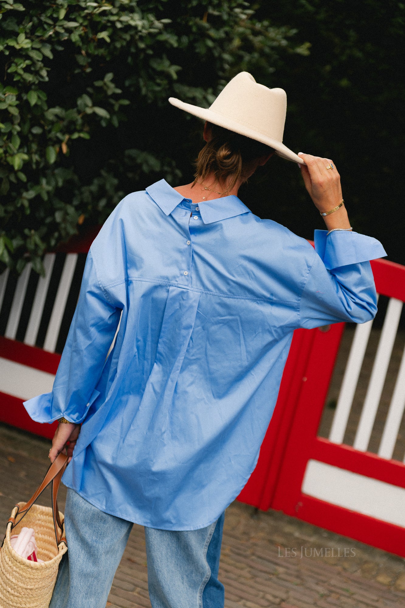 Liv cotton blouse provence blue