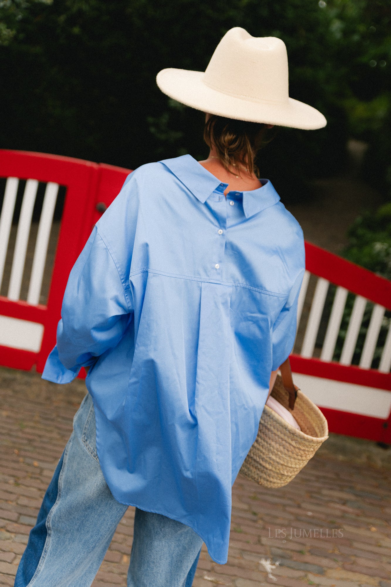 Liv cotton blouse provence blue