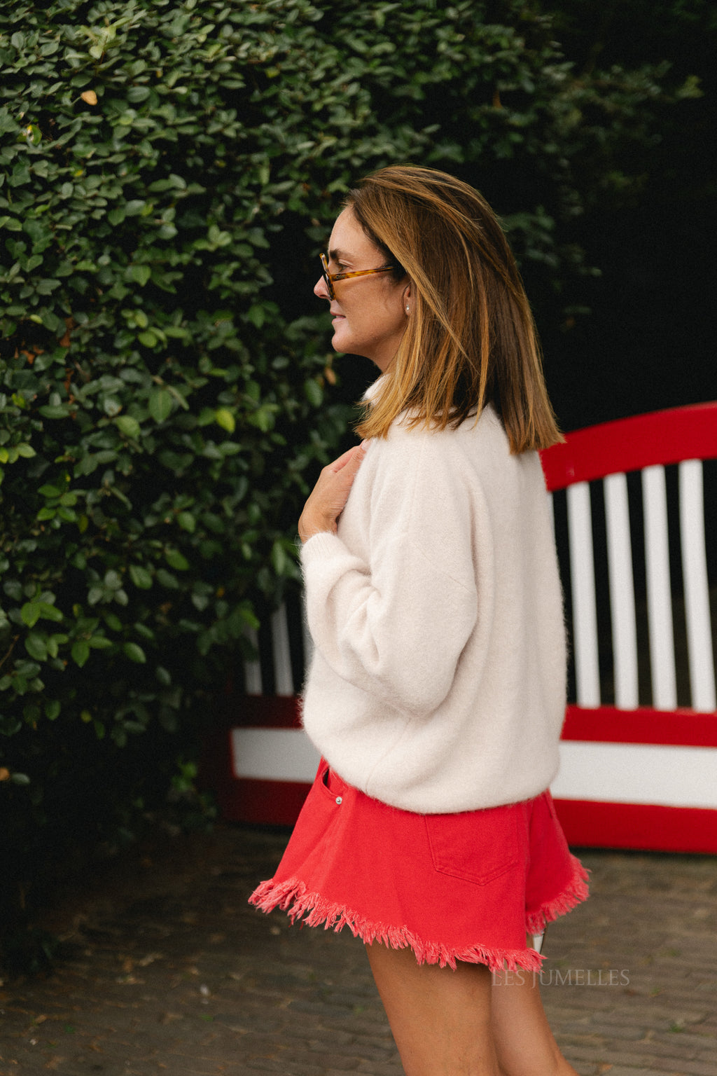 Rylan sailor collar sweater off white