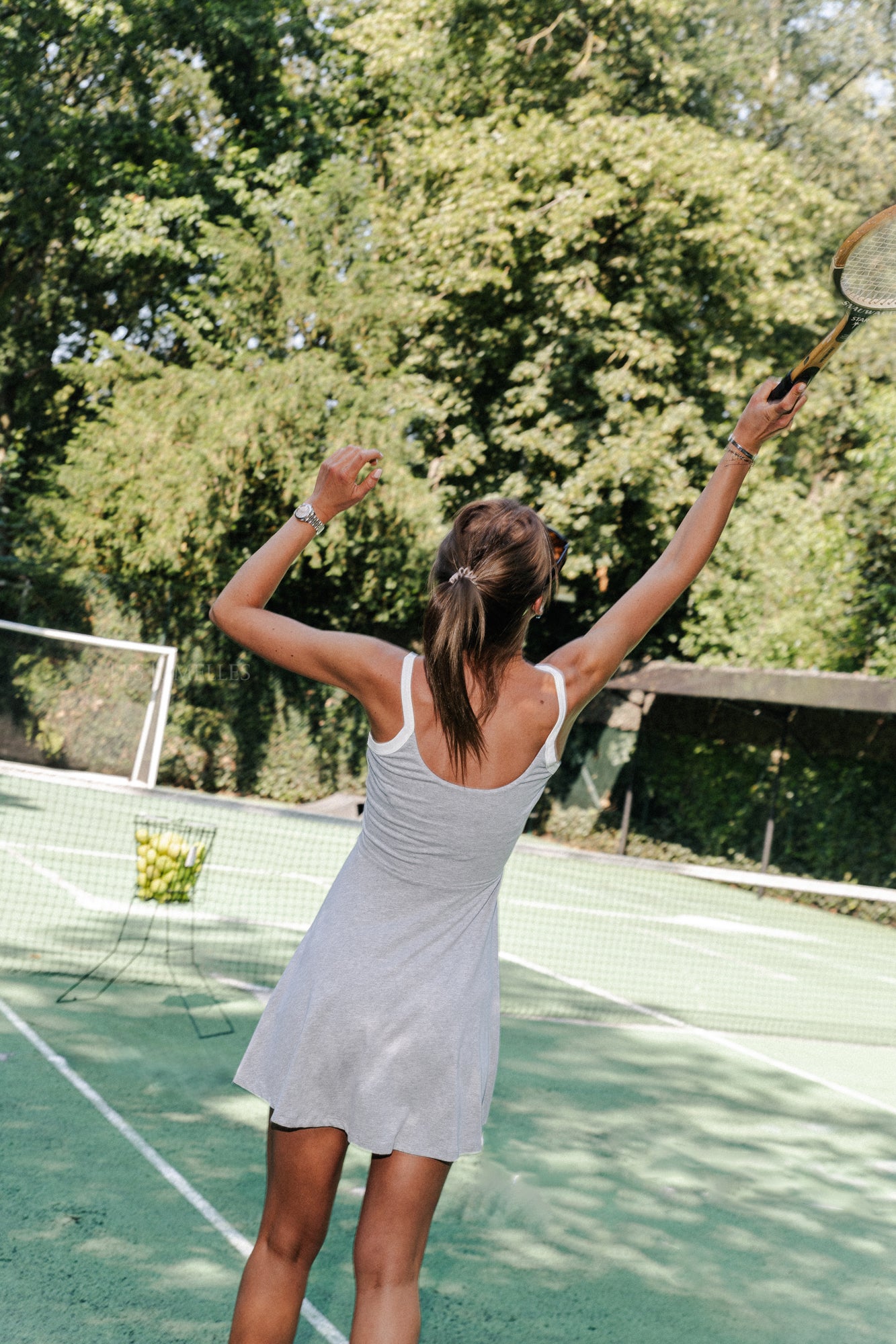 Steffi kurzes Tennis-Kleid grau