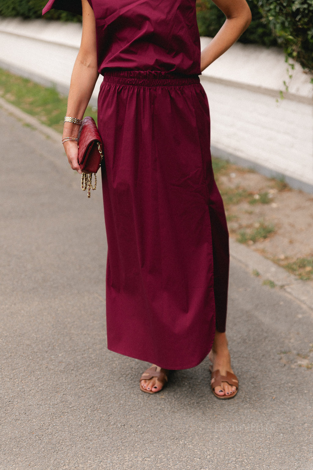 Emmilou maxi skirt burgundy