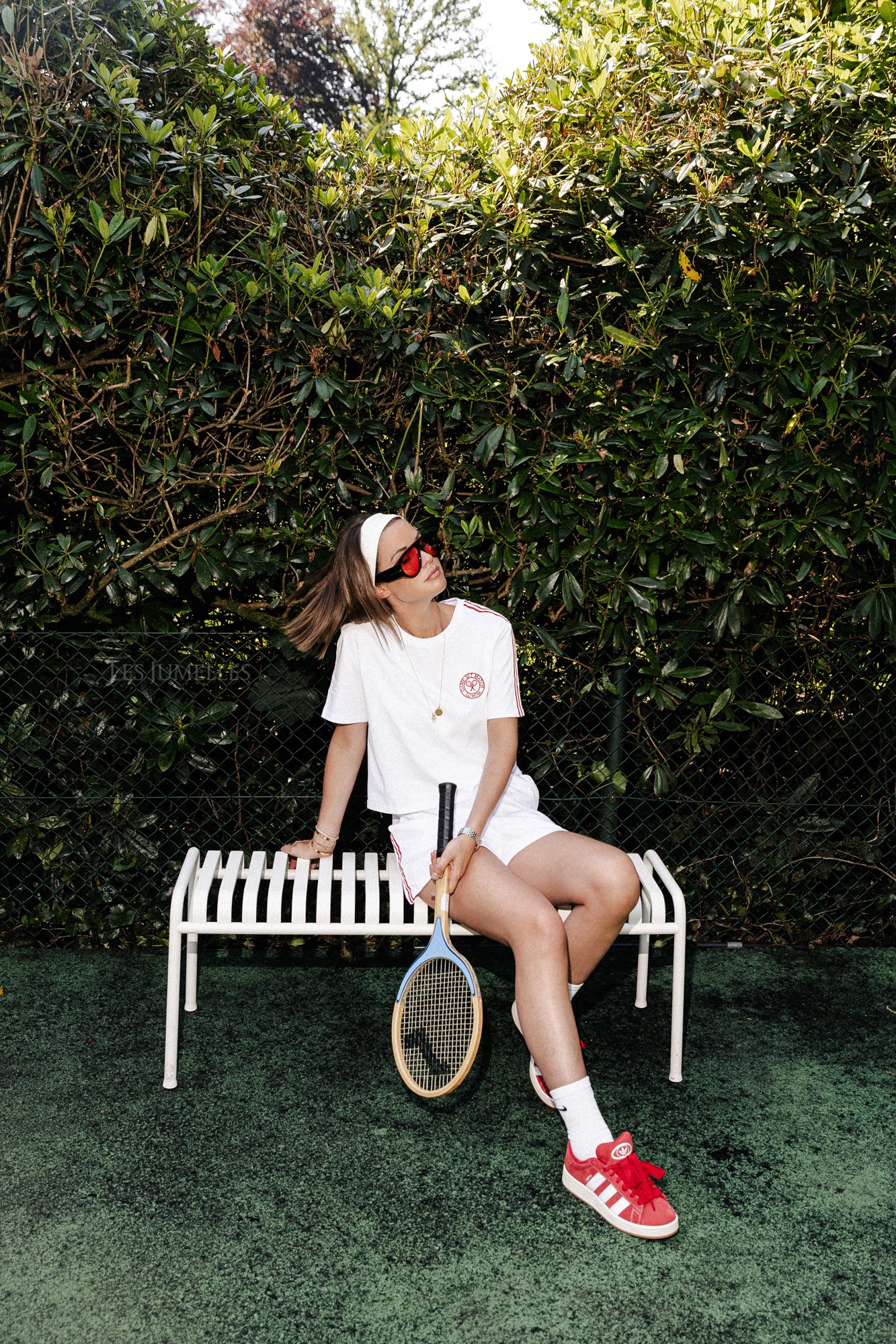 T-shirt tennis Steffi blanc