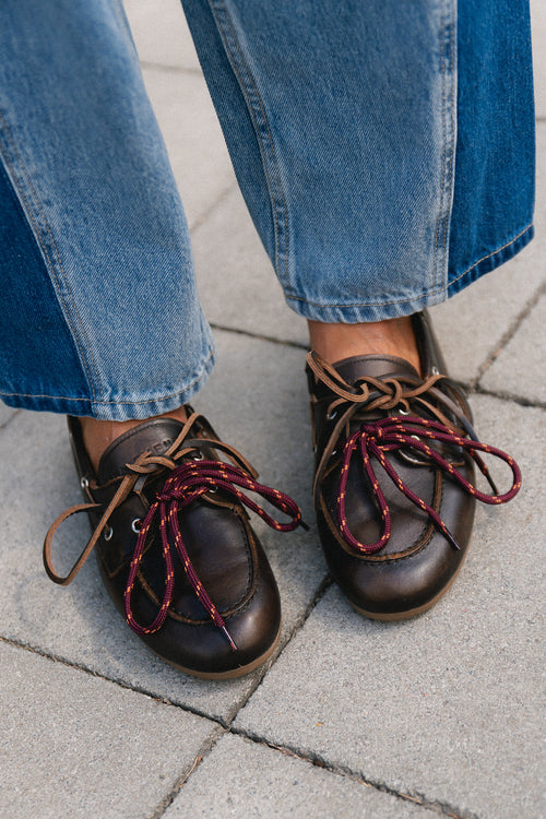 PAMarin lace loafers dark brown vintage