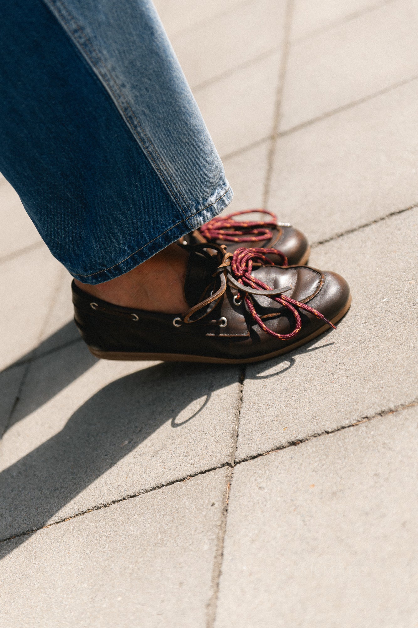 PAMarin lace loafers dark brown vintage