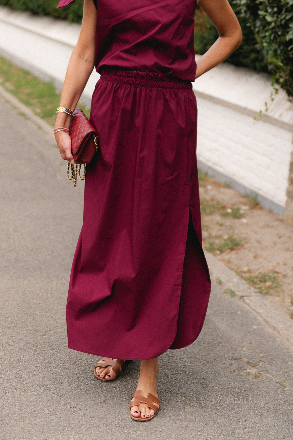 Emmilou maxi skirt burgundy