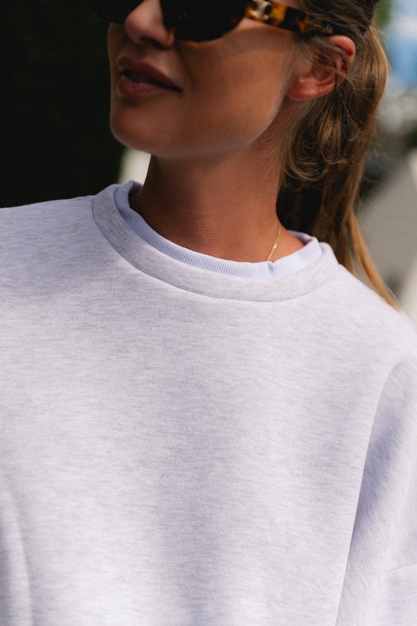 Anna sweater light grey melange