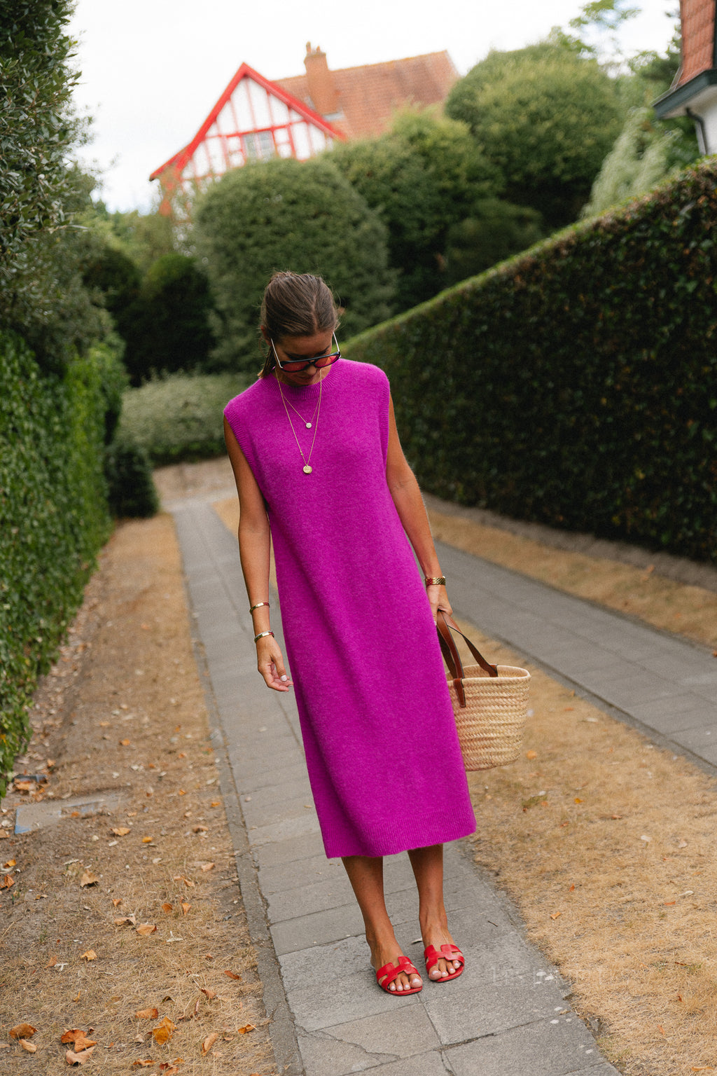 Reza sleeveless dress purple