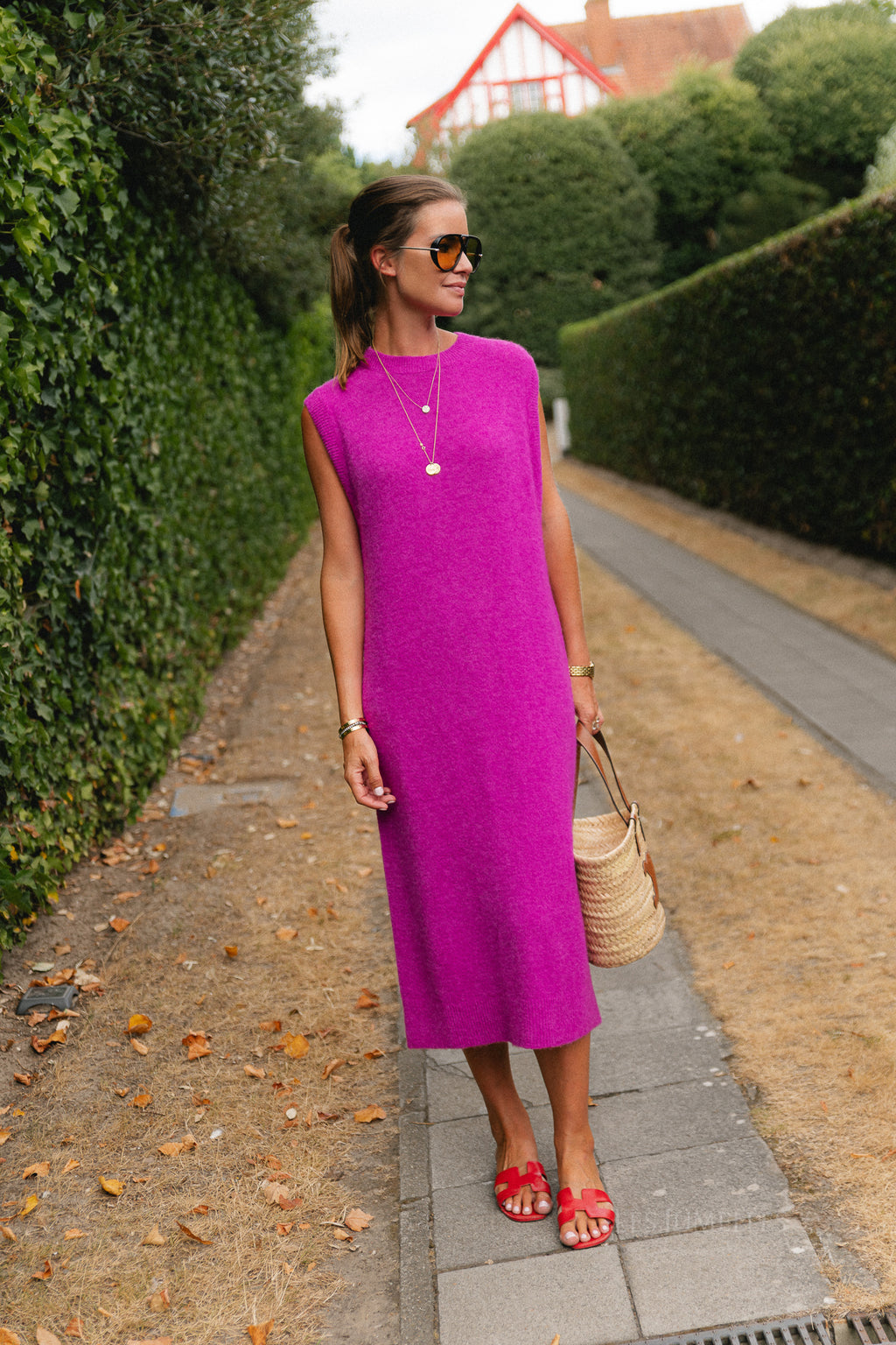 Reza sleeveless dress purple
