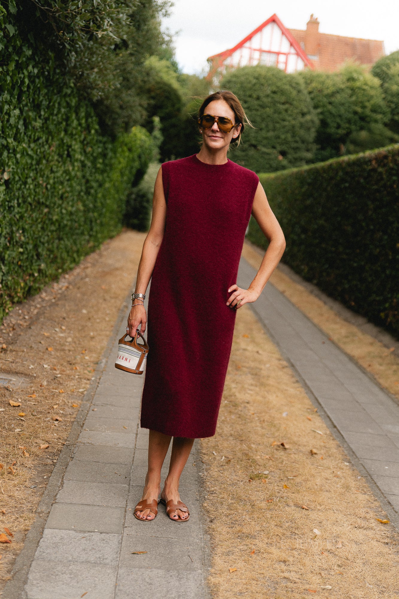 Reza sleeveless dress rumba red