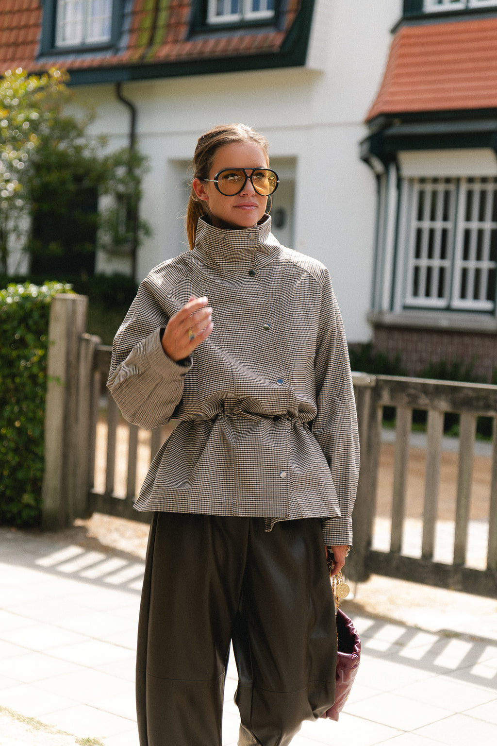 Laurence LS mini check jacket