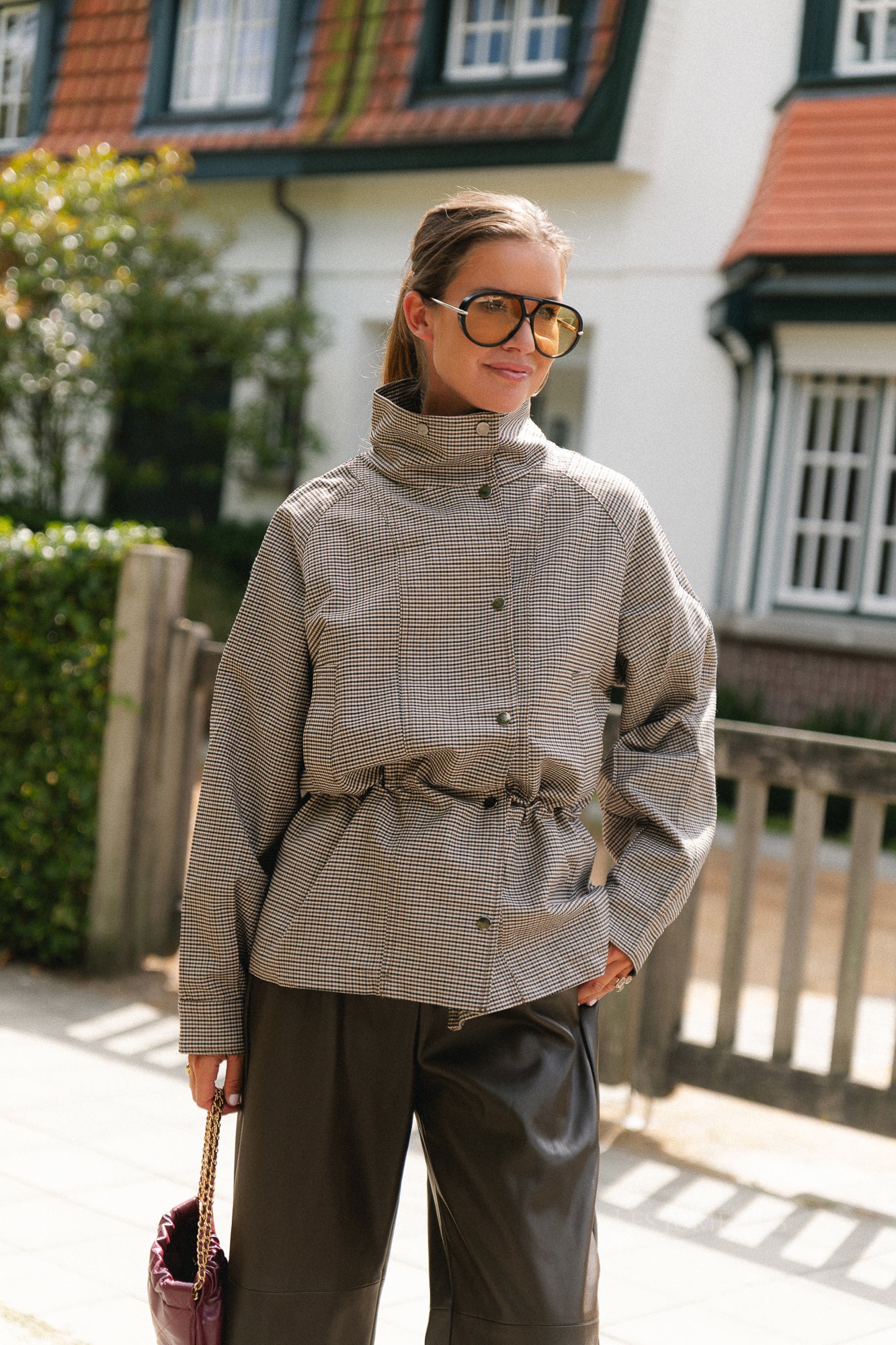 Laurence LS mini check jacket