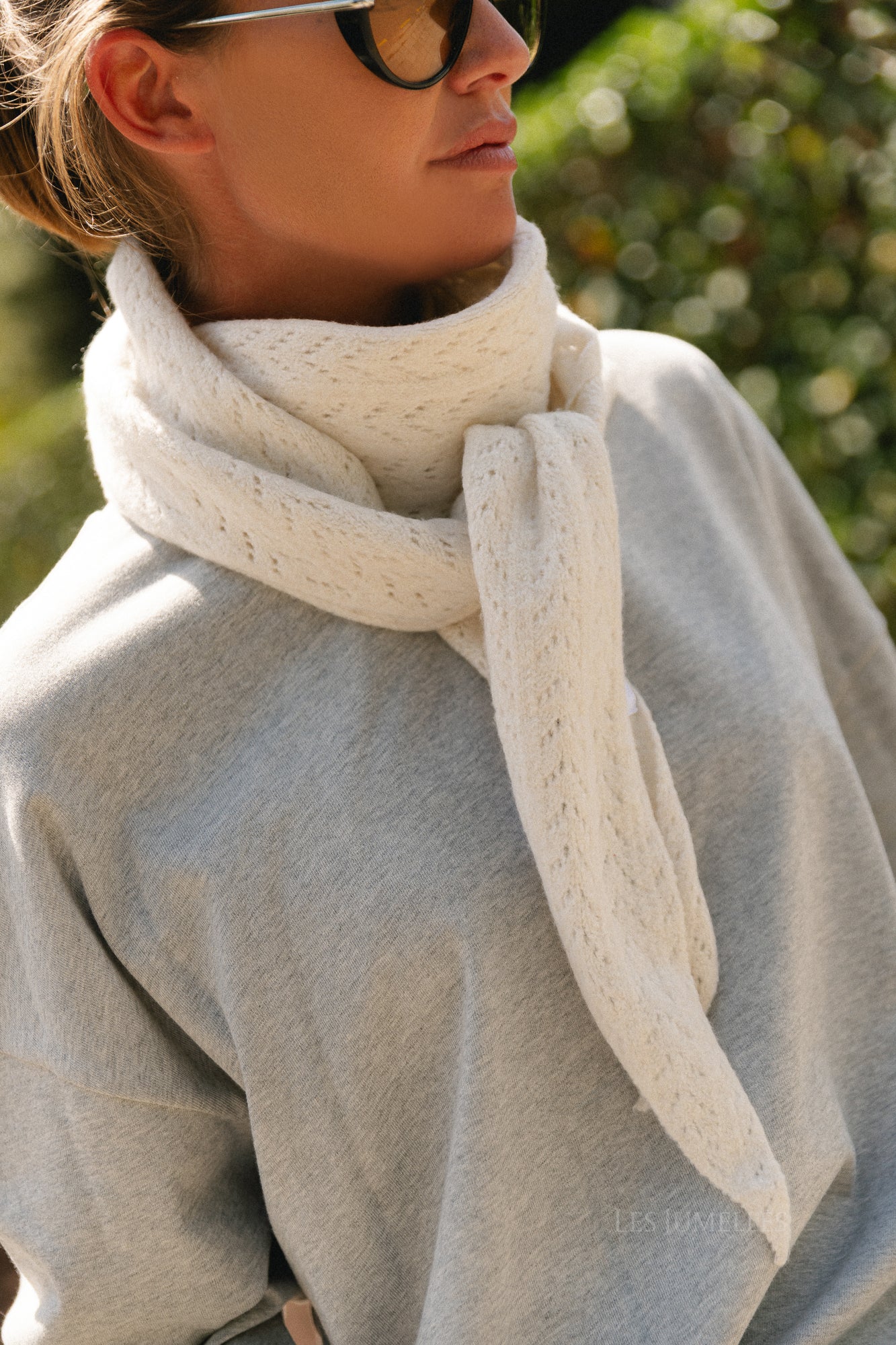 VISelah pointelle knit scarf birch