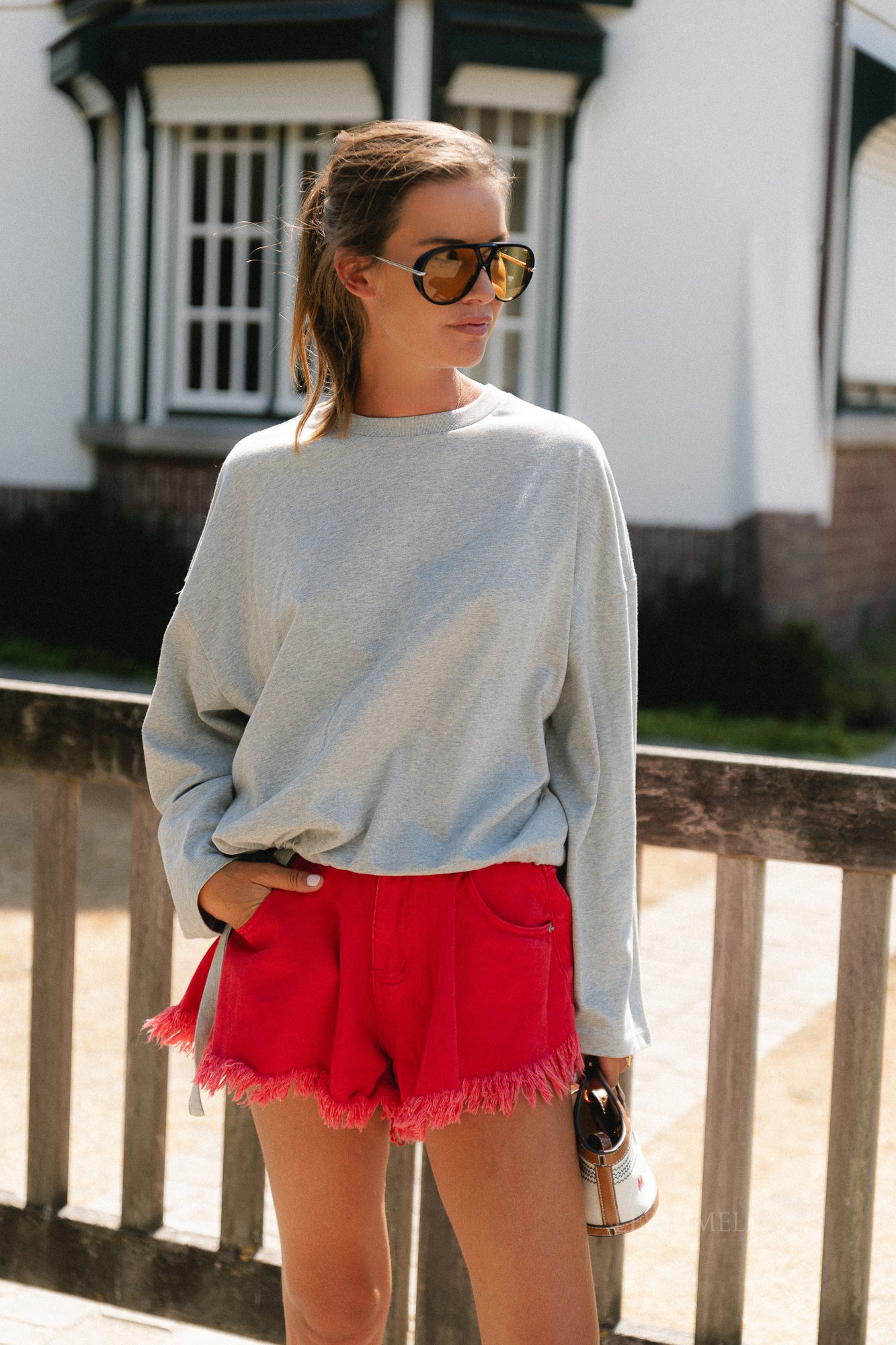 Ilse longsleeve grey melange