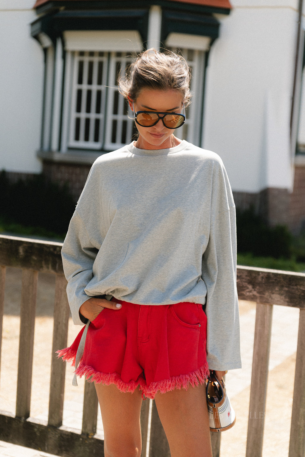 Ilse longsleeve grey melange