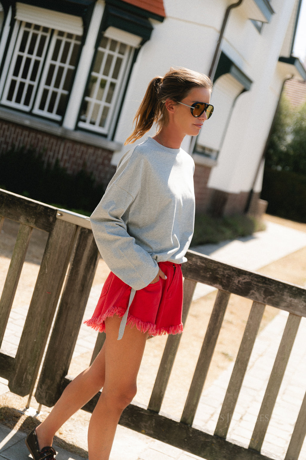 Ilse longsleeve grey melange