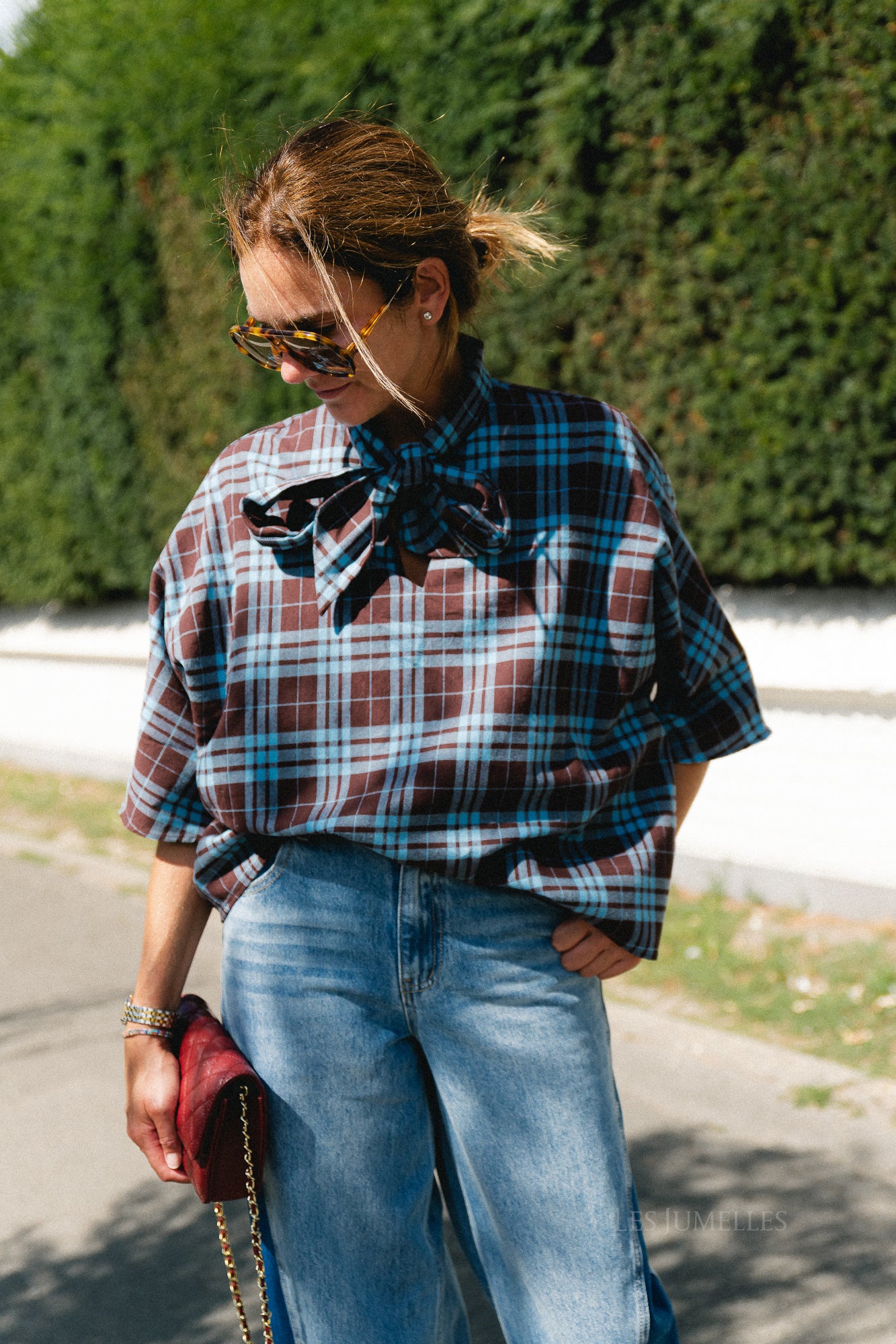 YASKarline 3/4 top port royale/checks