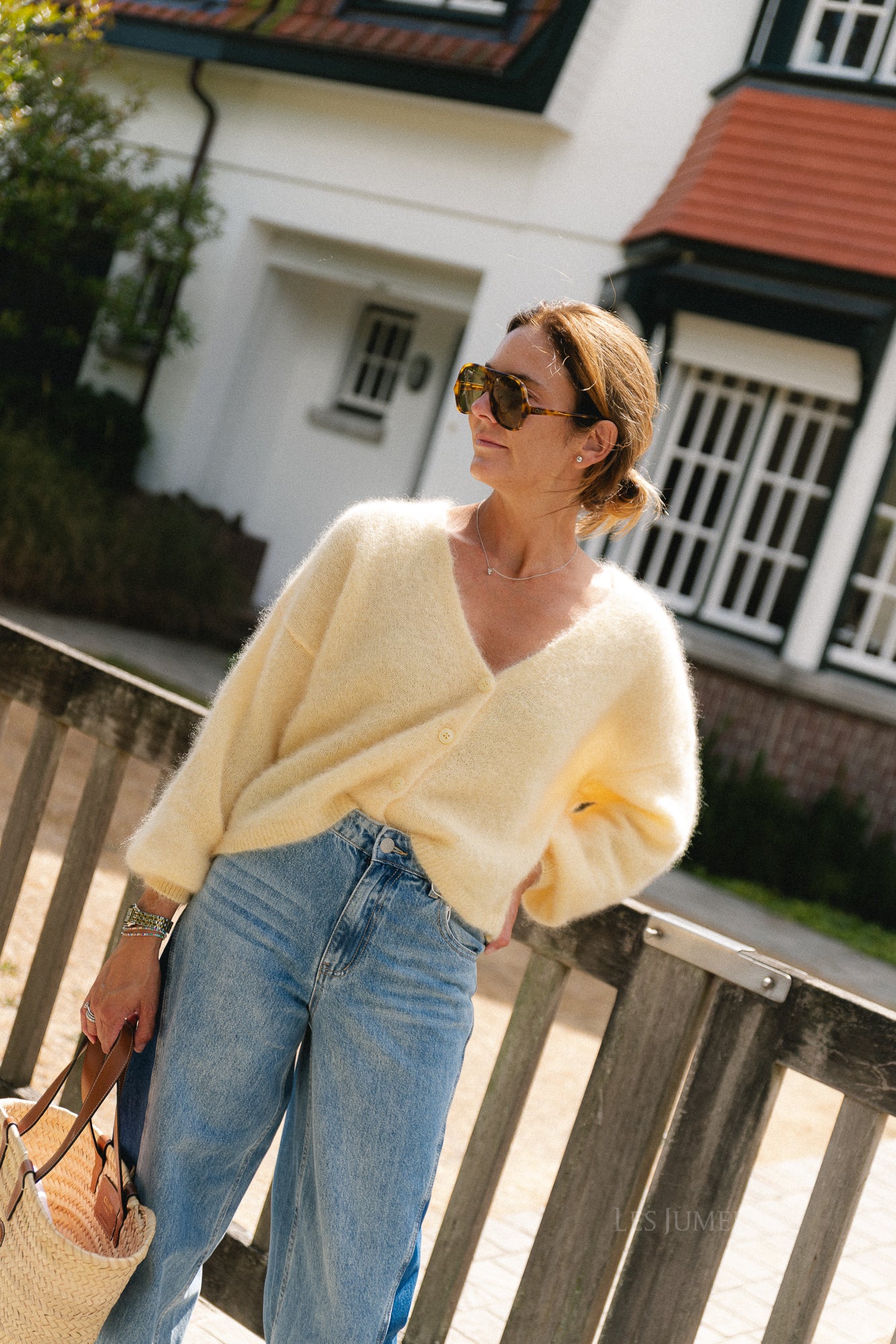 Penelope mohair cardigan butter yellow