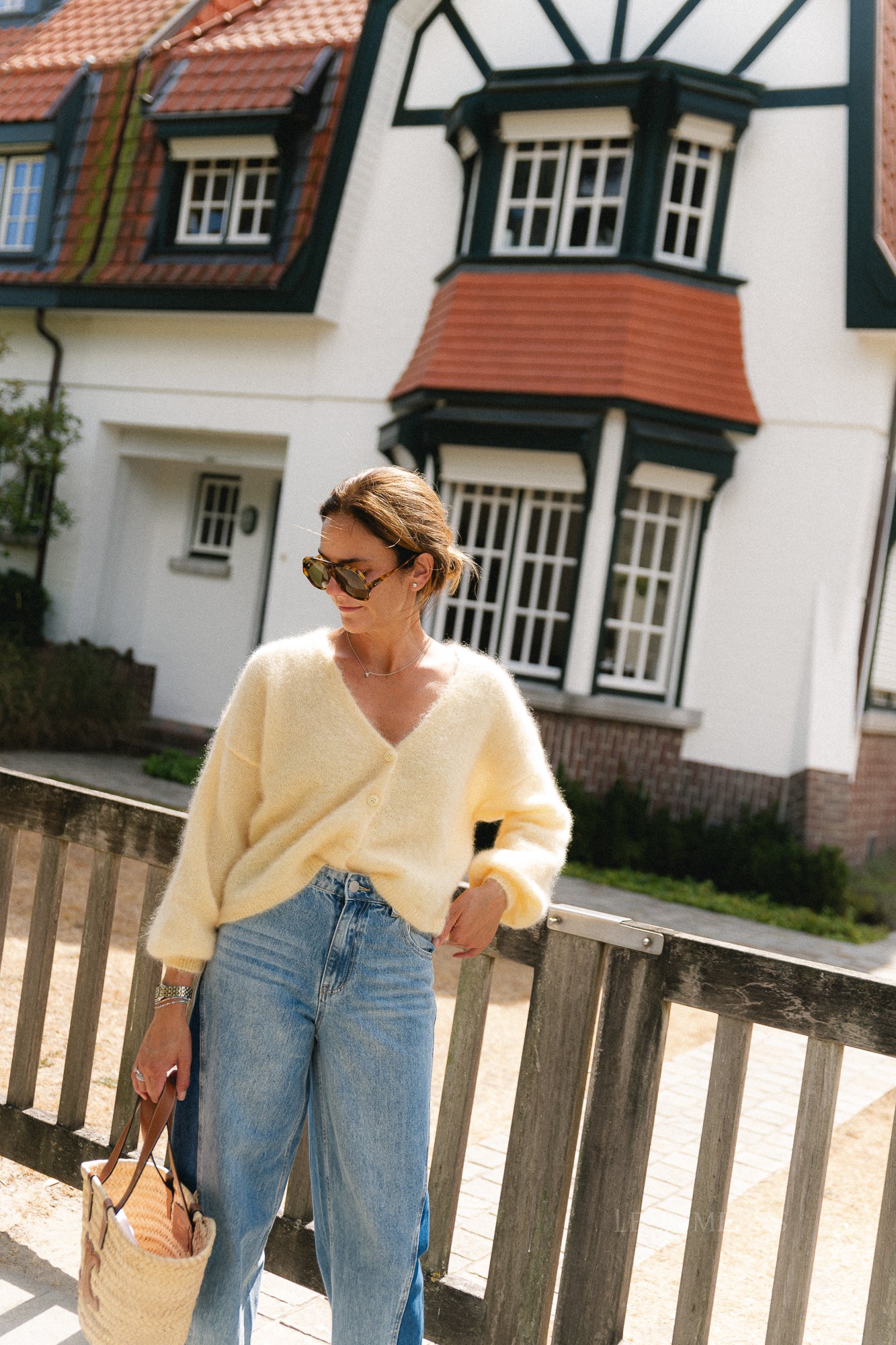 Penelope mohair cardigan butter yellow