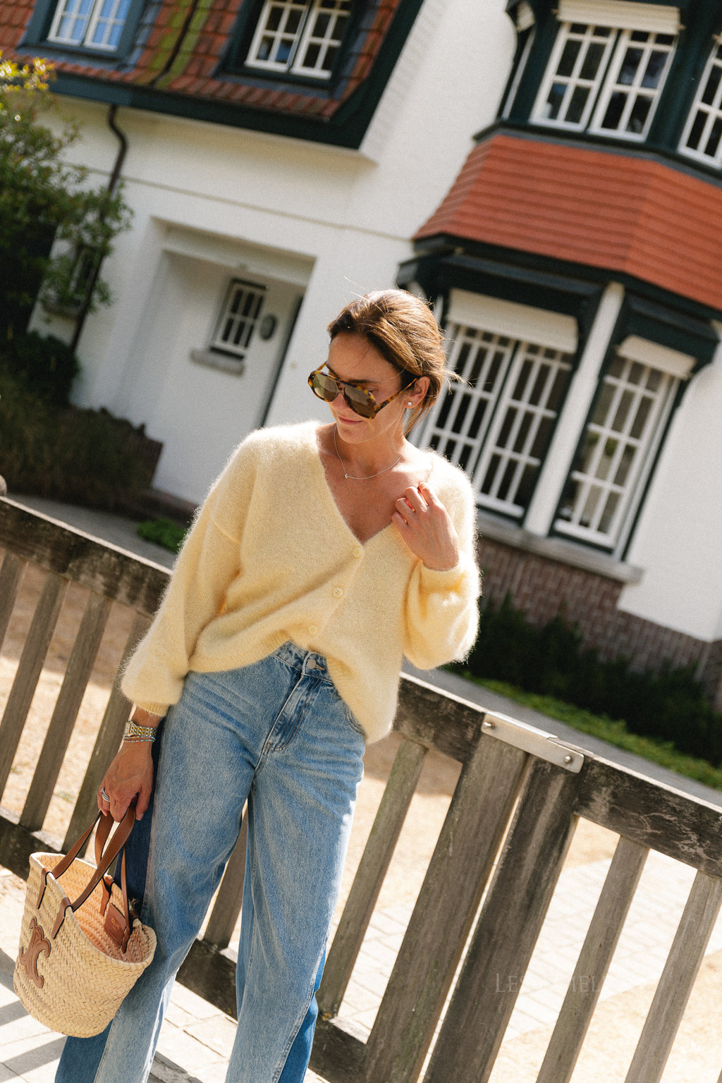 Penelope mohair cardigan butter yellow