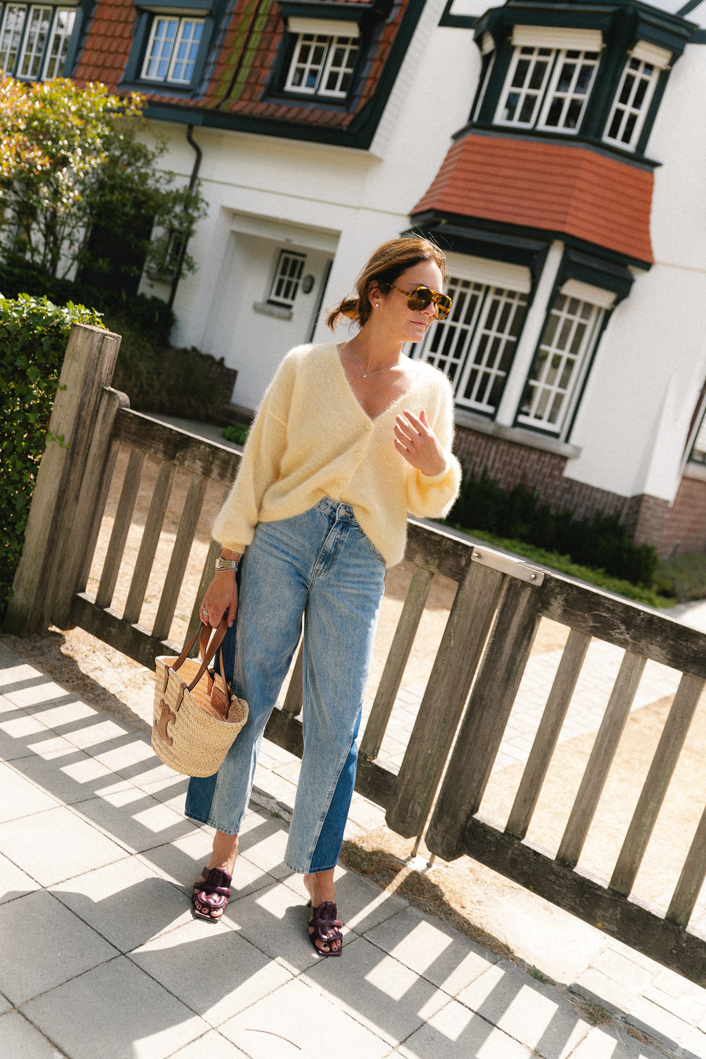 Penelope mohair cardigan butter yellow