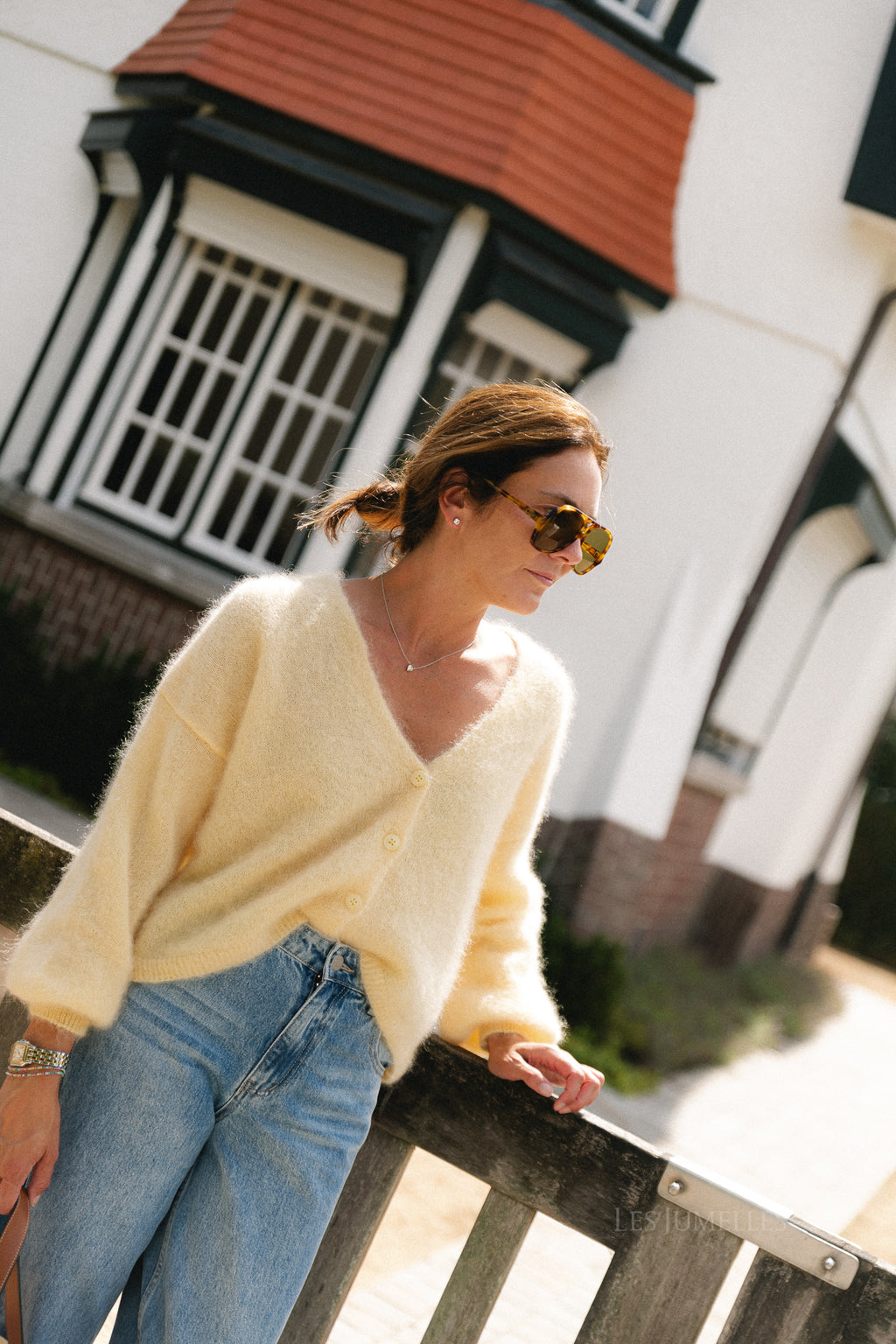 Penelope mohair cardigan butter yellow
