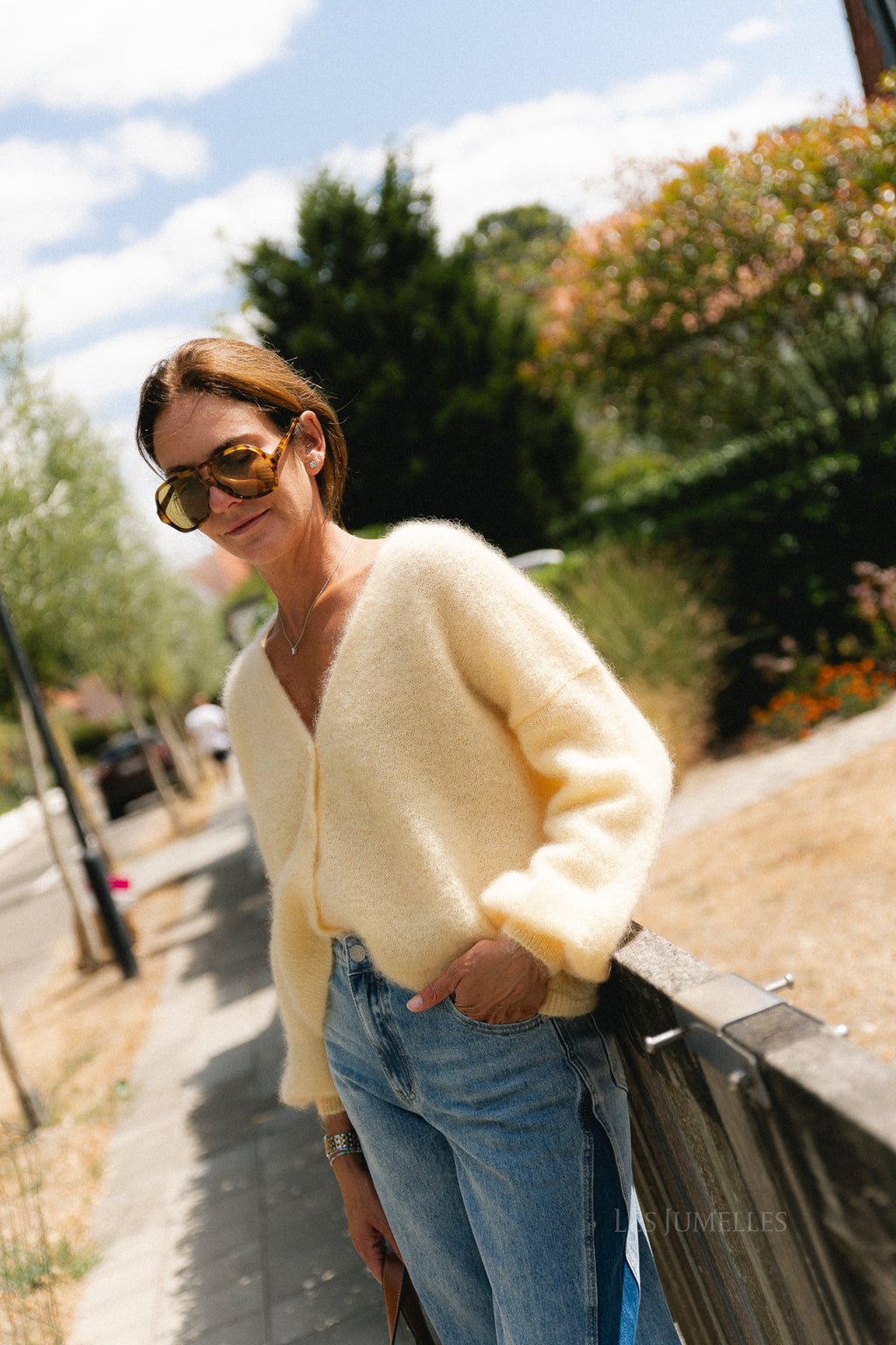 Penelope mohair cardigan butter yellow