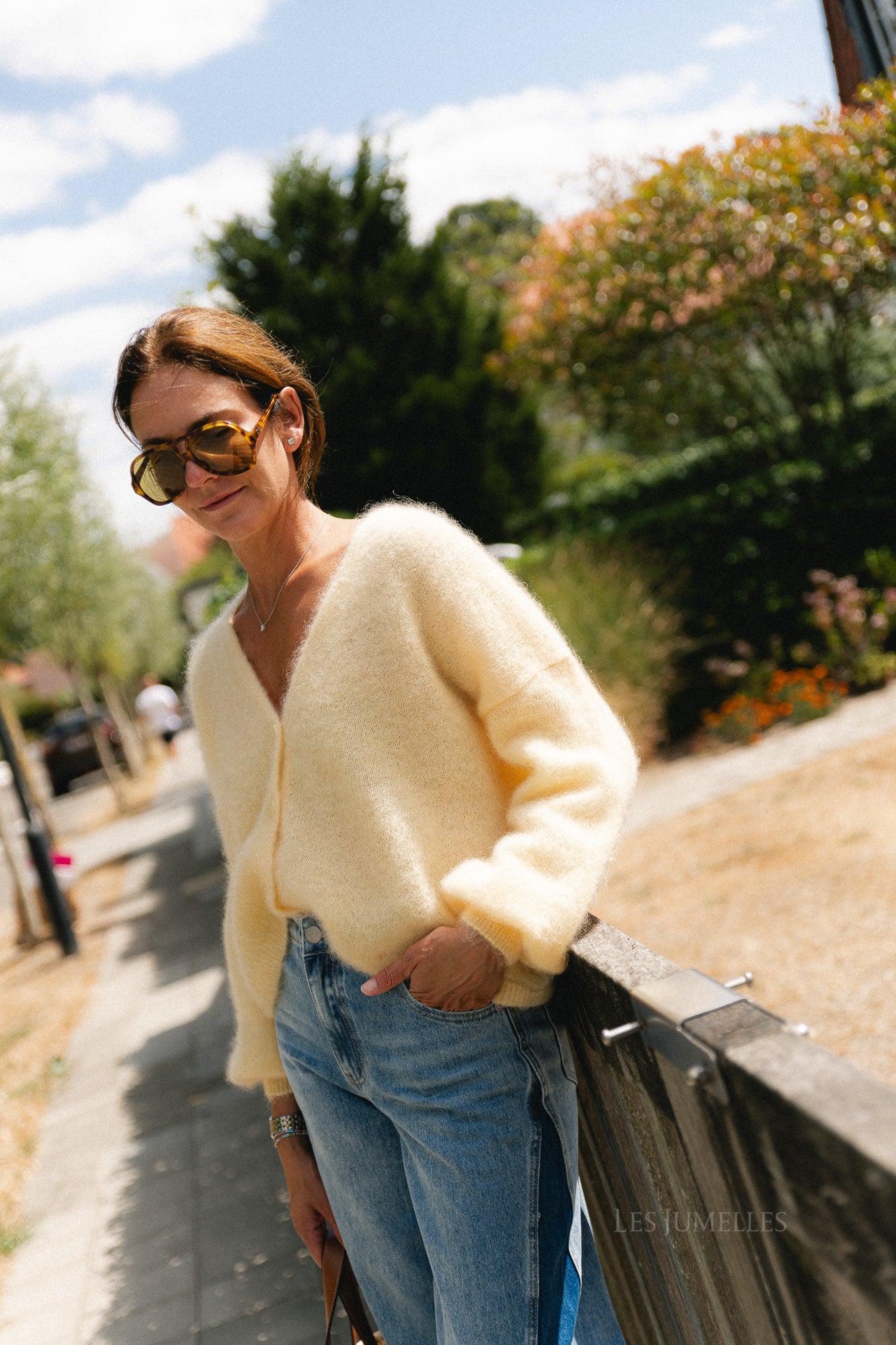 Penelope mohair cardigan butter yellow