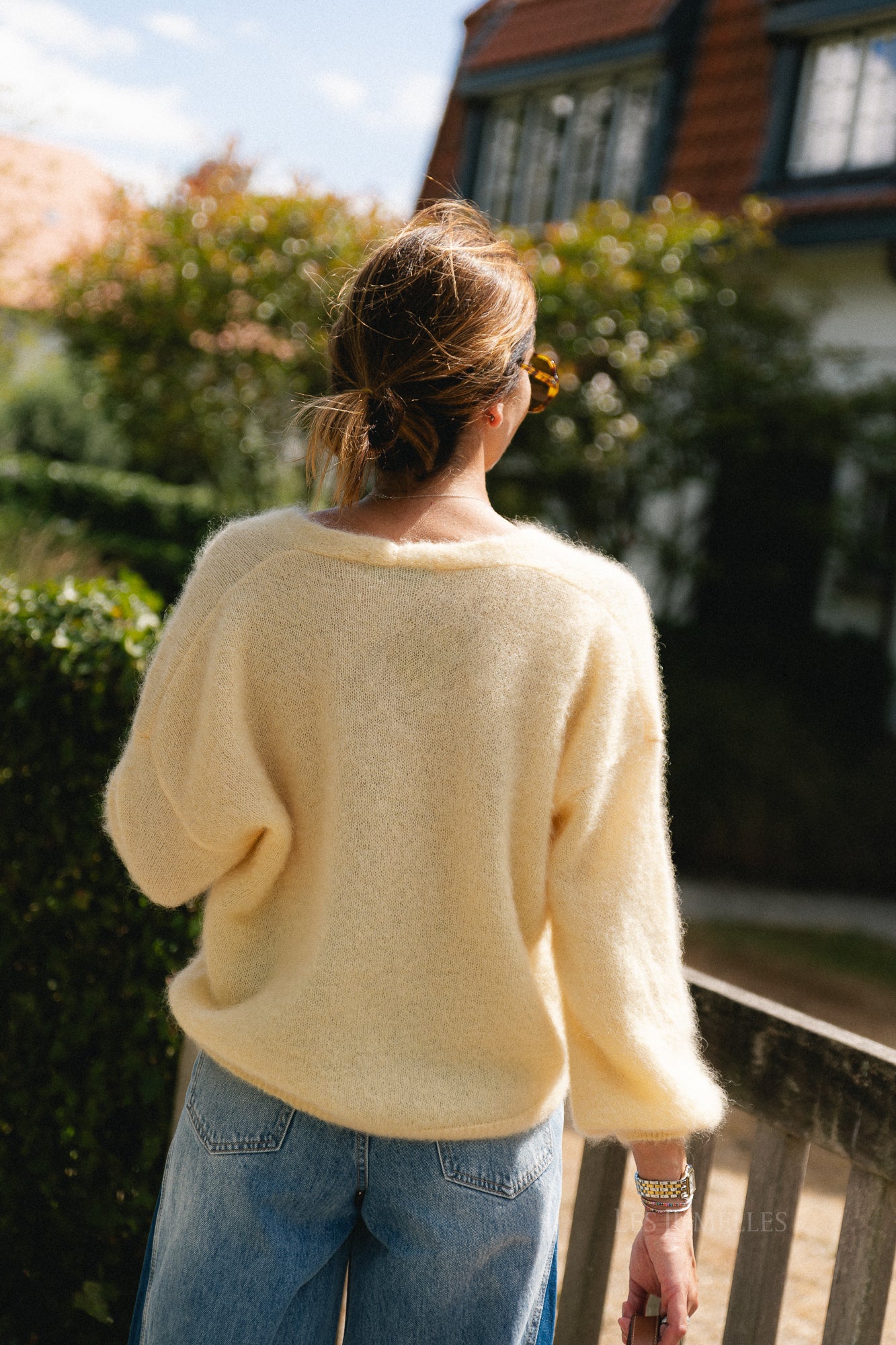 Penelope mohair cardigan butter yellow
