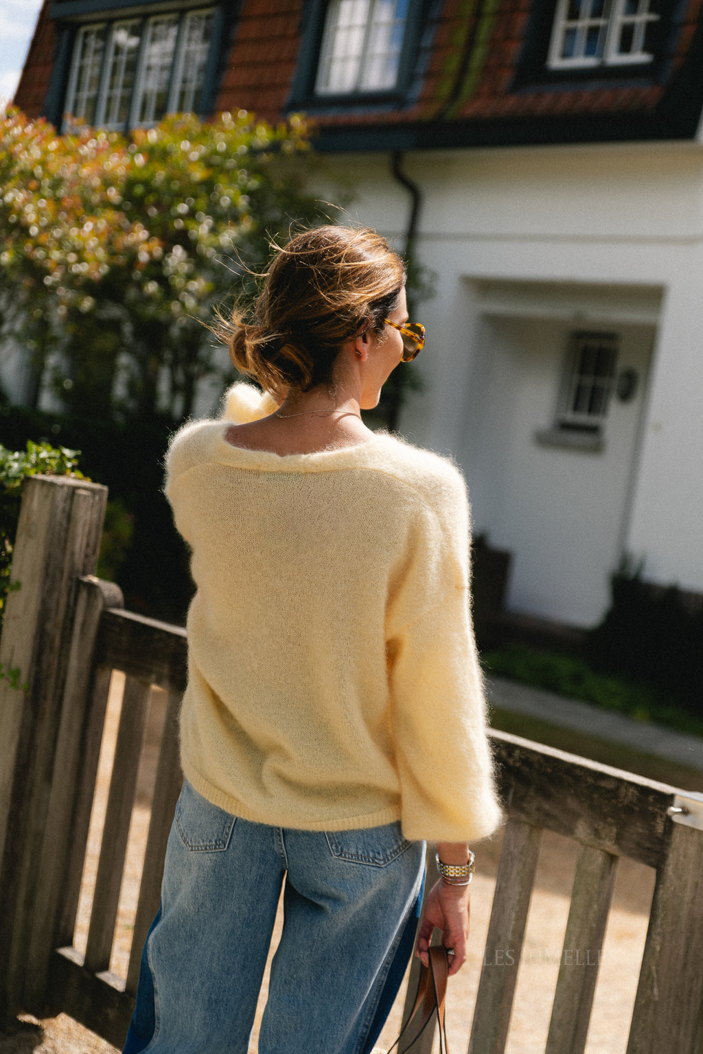 Penelope mohair cardigan butter yellow