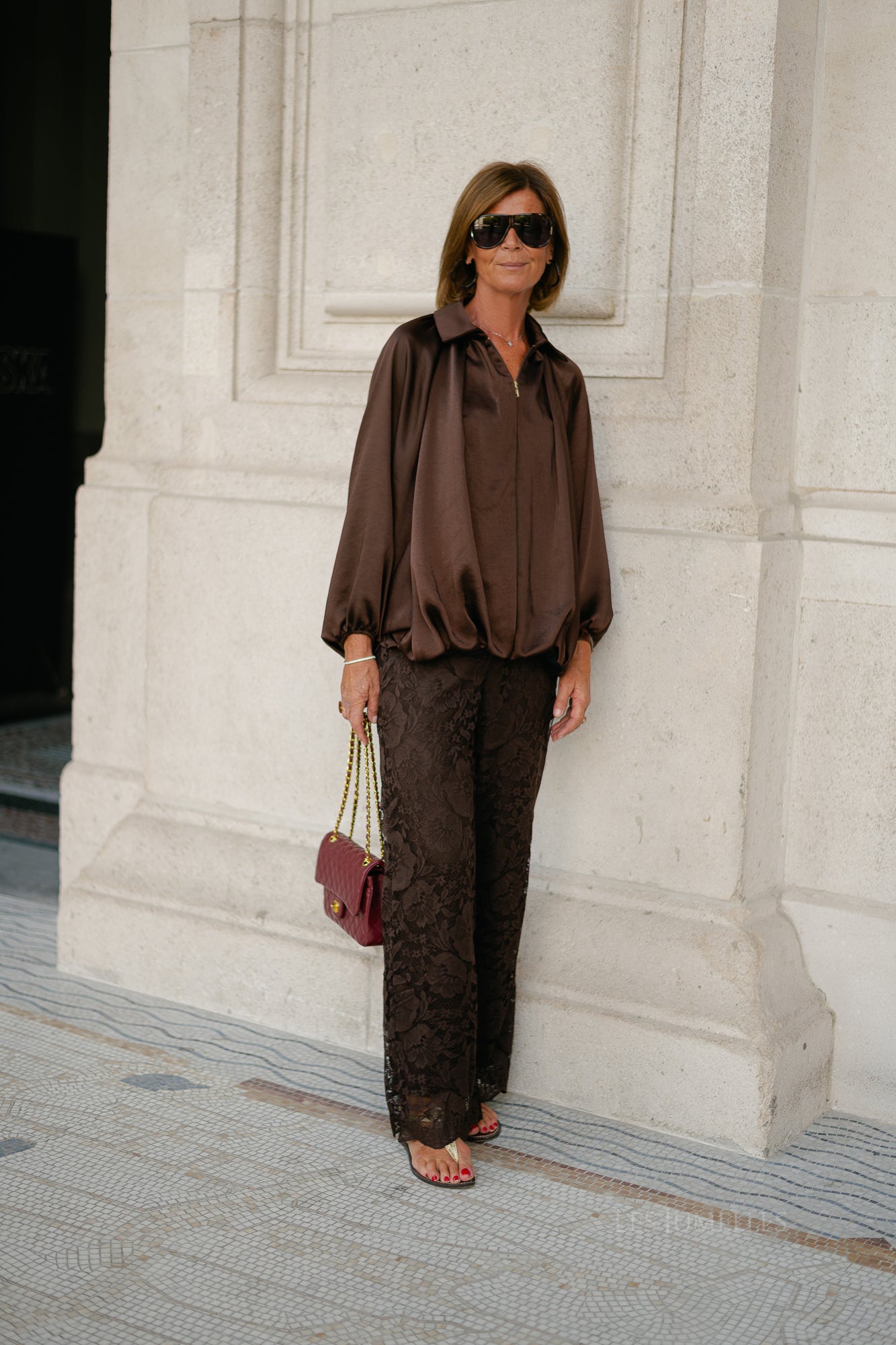 VIMaye HW lace pants coffee bean