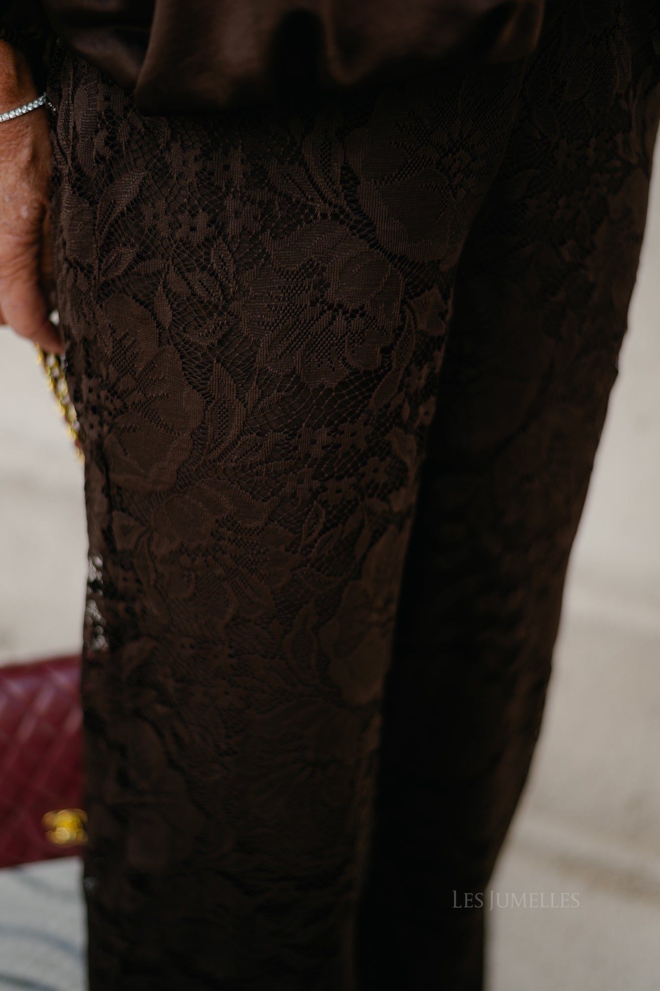 VIMaye HW lace pants coffee bean