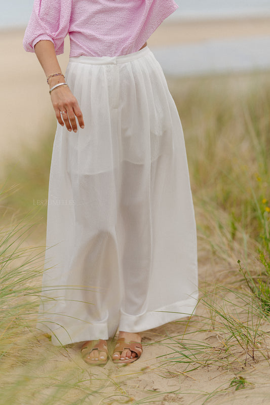 Les Jumelles Lucille wide pants white