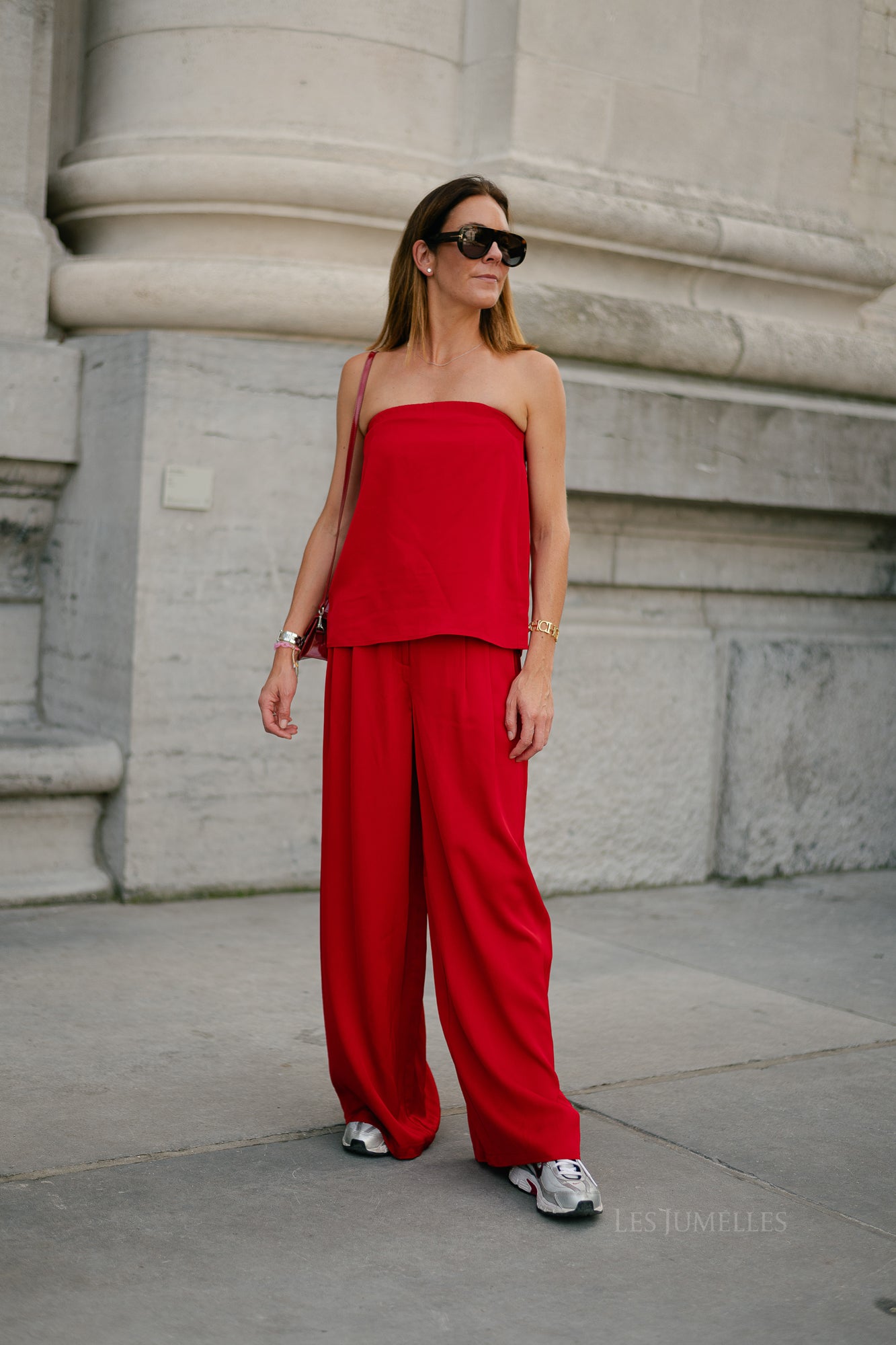 SLFLeonore HW wide pant equestrian red
