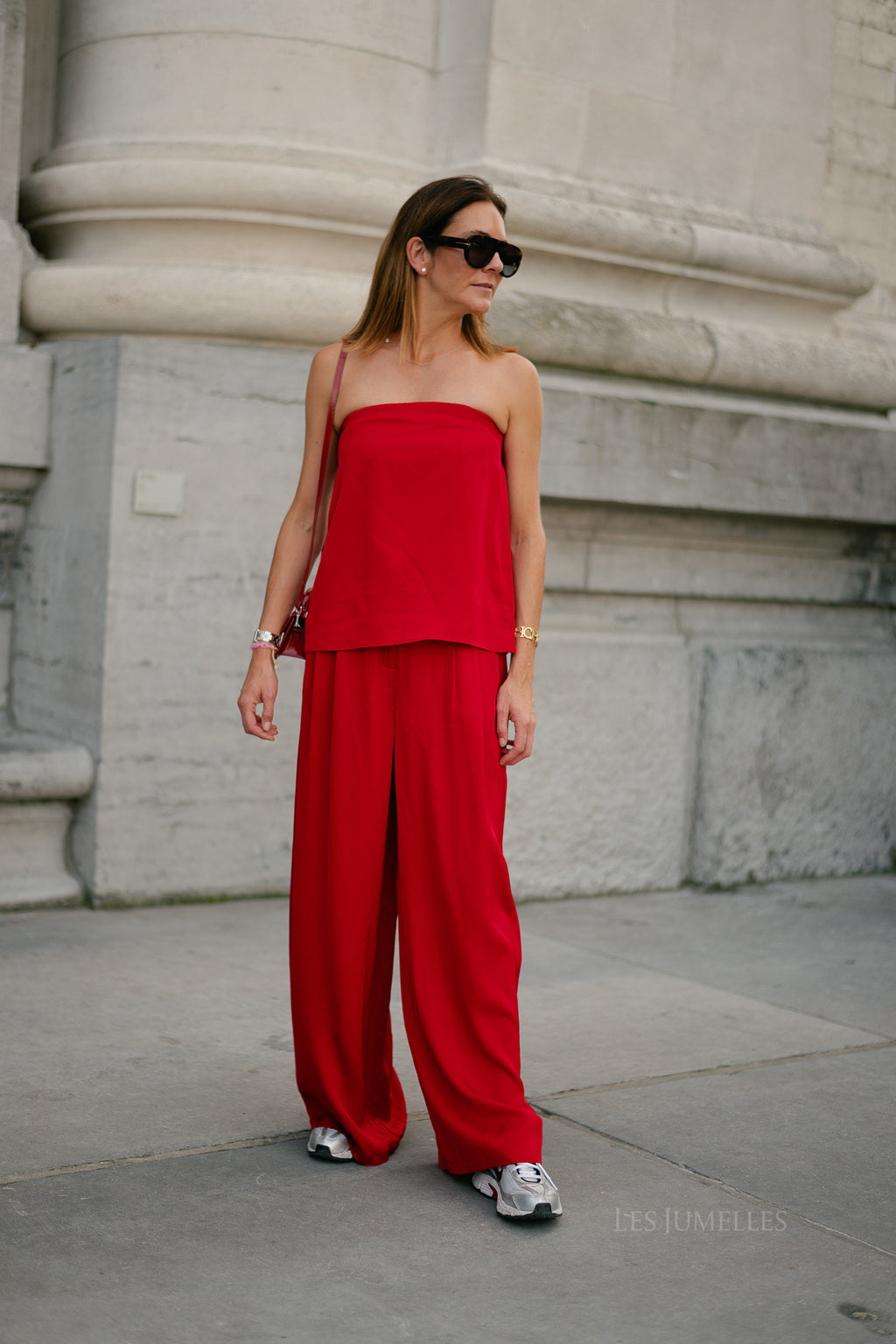 SLFLeonore HW wide pant equestrian red